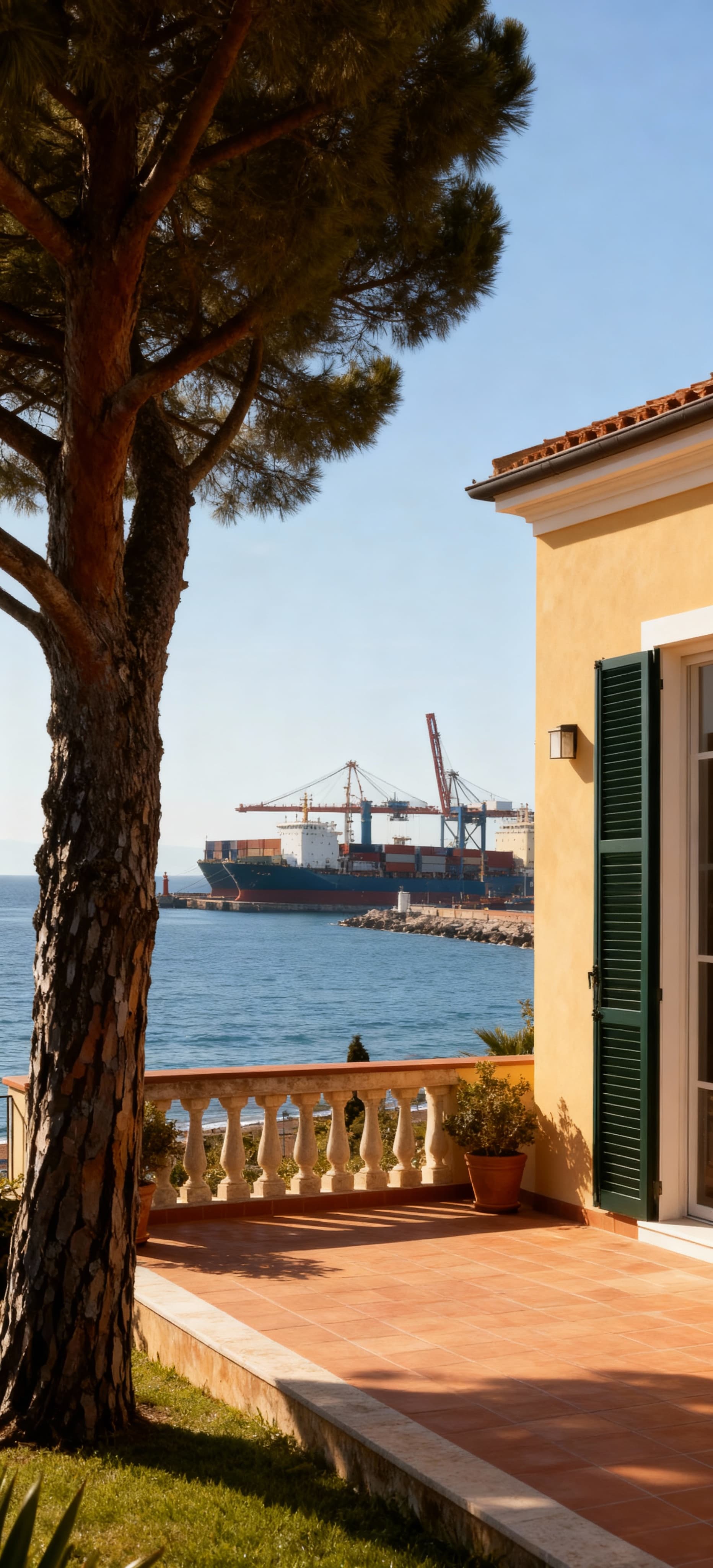 Semi-detached houses for sale in Livorno, featuring spacious interiors, terraces, and yards near the Tuscan coast.