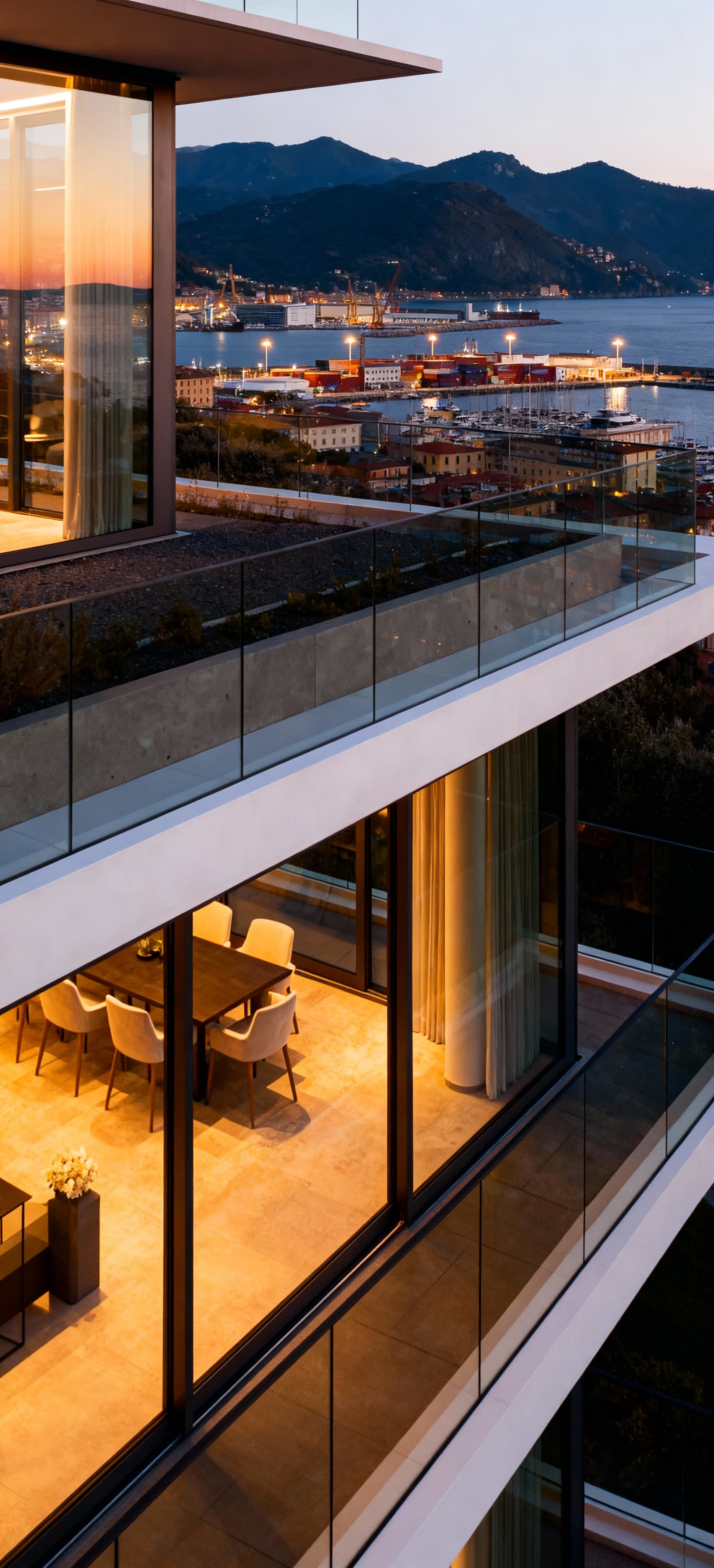 Luxury apartments for sale in La Spezia, Liguria, showcasing stunning sea and mountain views in a charming coastal city.