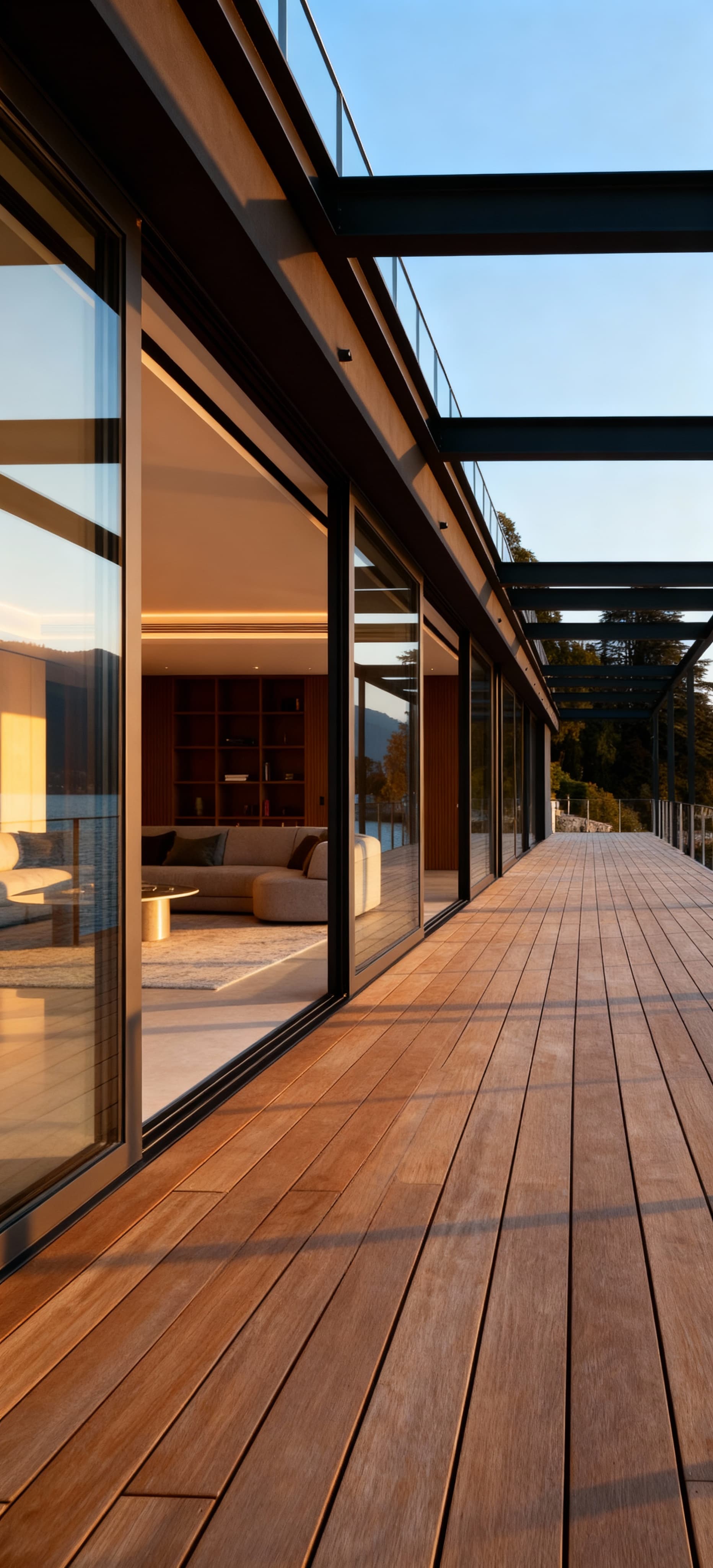 Luxury penthouses for sale at Lake Maggiore featuring panoramic terraces and stylish, secluded interiors overlooking the water.