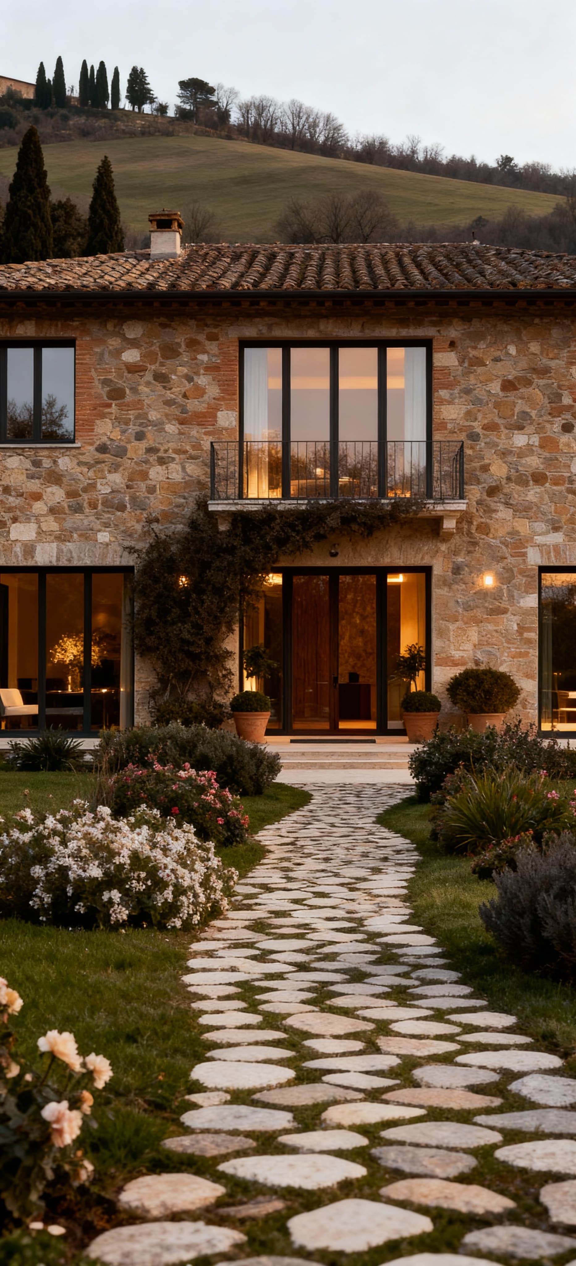 Charming villas for sale in Rieti, surrounded by lush gardens and stunning mountain views in Italy's green heart.