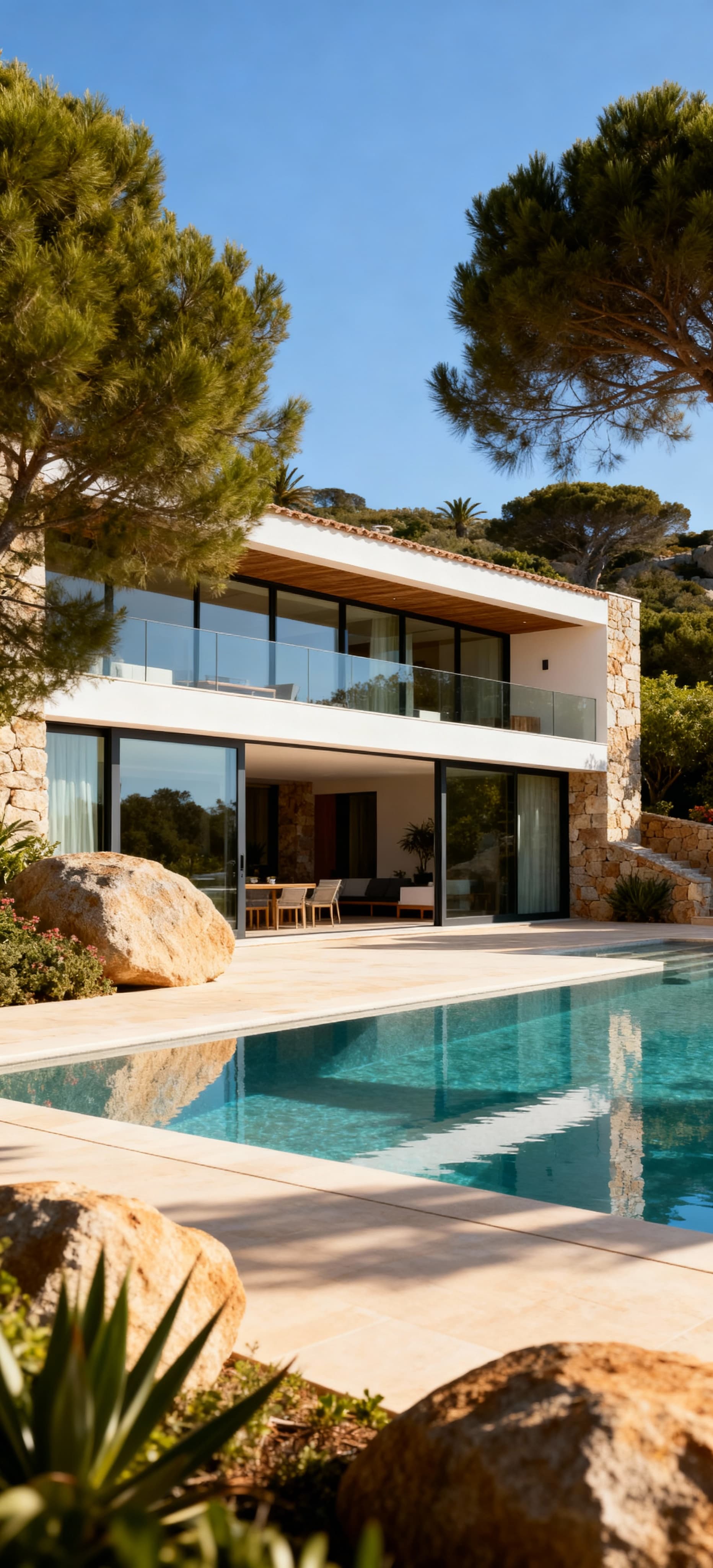 Luxury estates and complexes for sale in Porto Cervo, featuring spacious areas and prime locations for high-value investments.