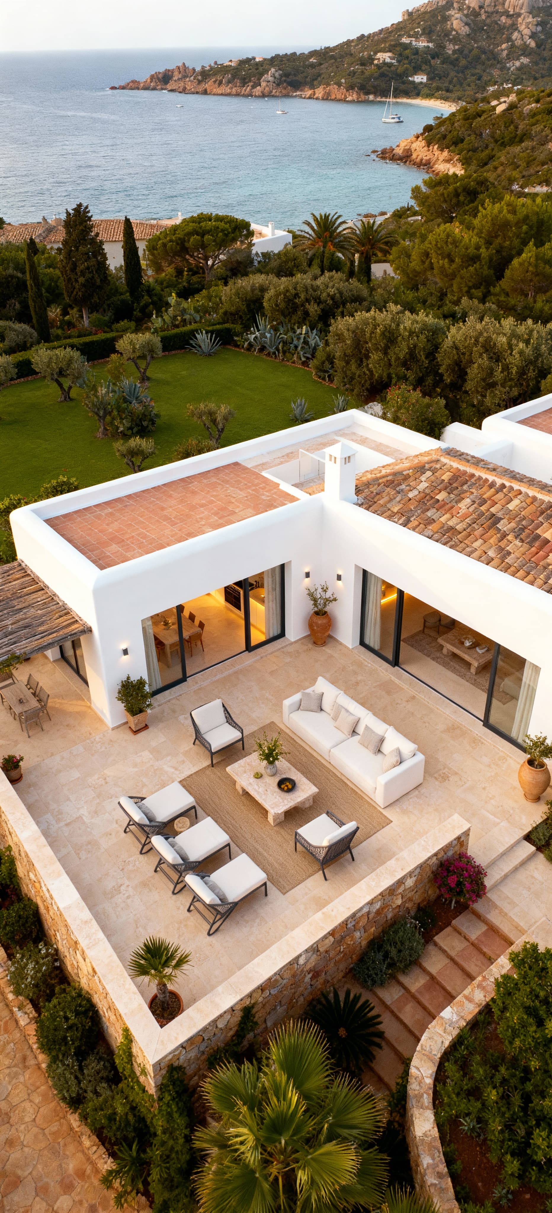 Luxury real estate for sale in Porto Cervo city center, near exclusive boutiques and fine dining restaurants.