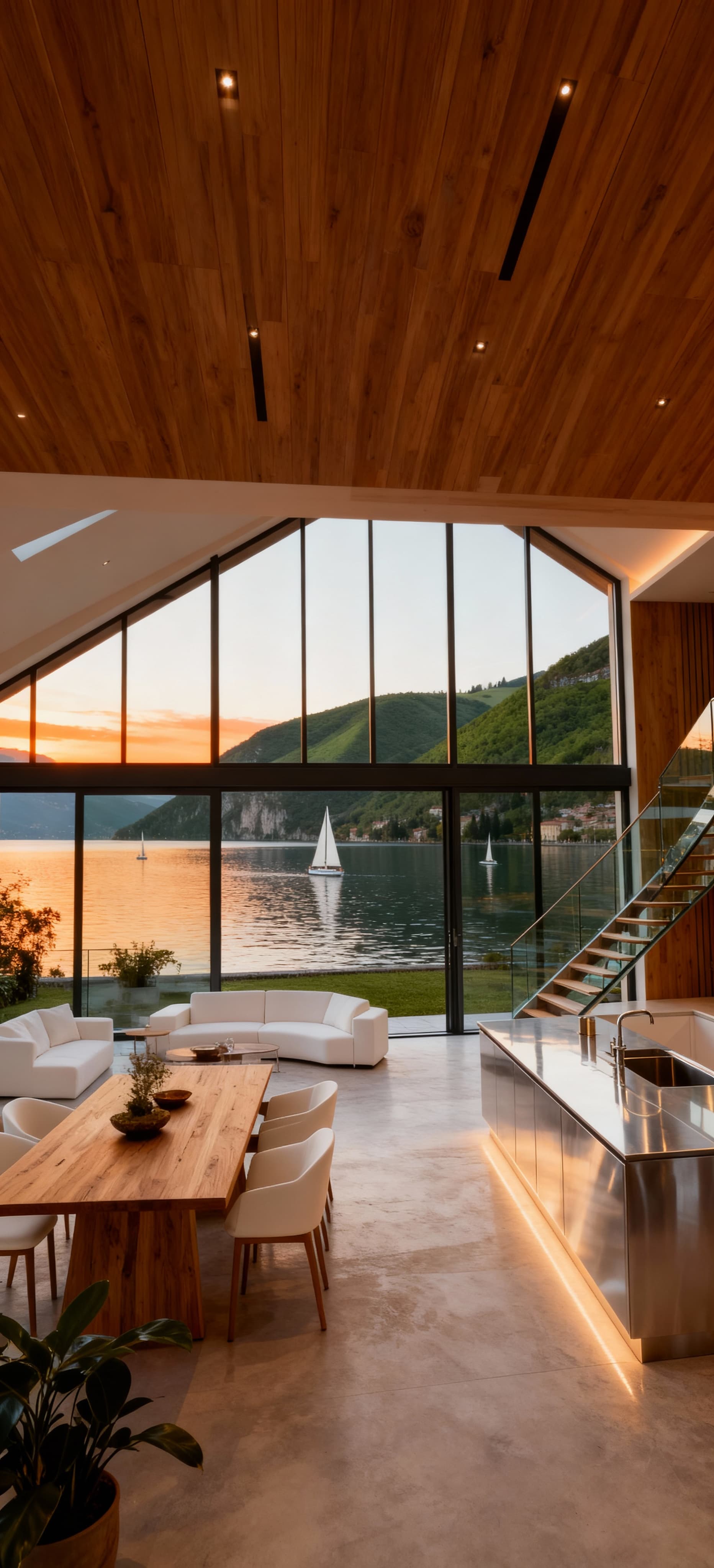 Luxury penthouses for sale in Lombardy's lake region feature stunning terraces and breathtaking views of serene lake landscapes.