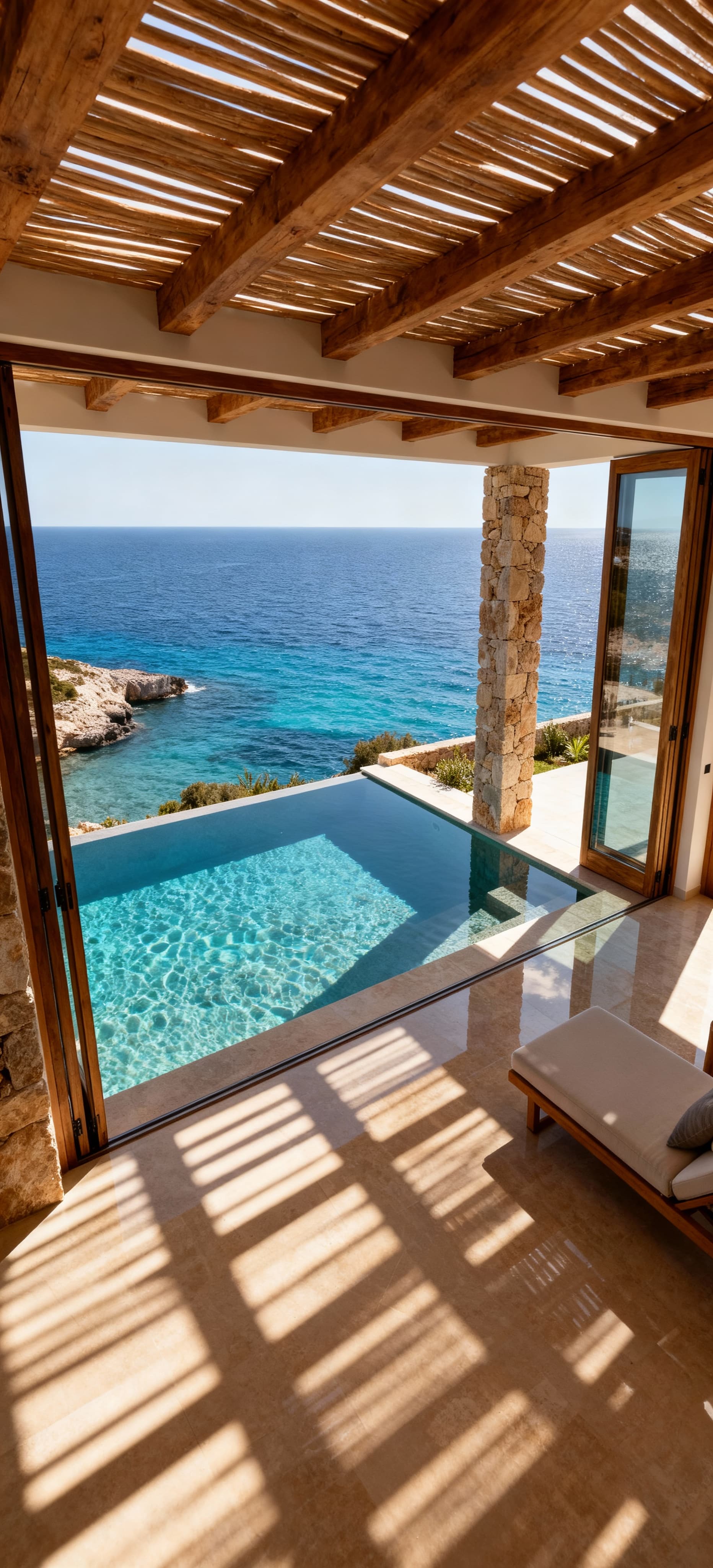 Luxurious seaside villas for sale in the Balearic Islands, showcasing stunning views and upscale amenities.