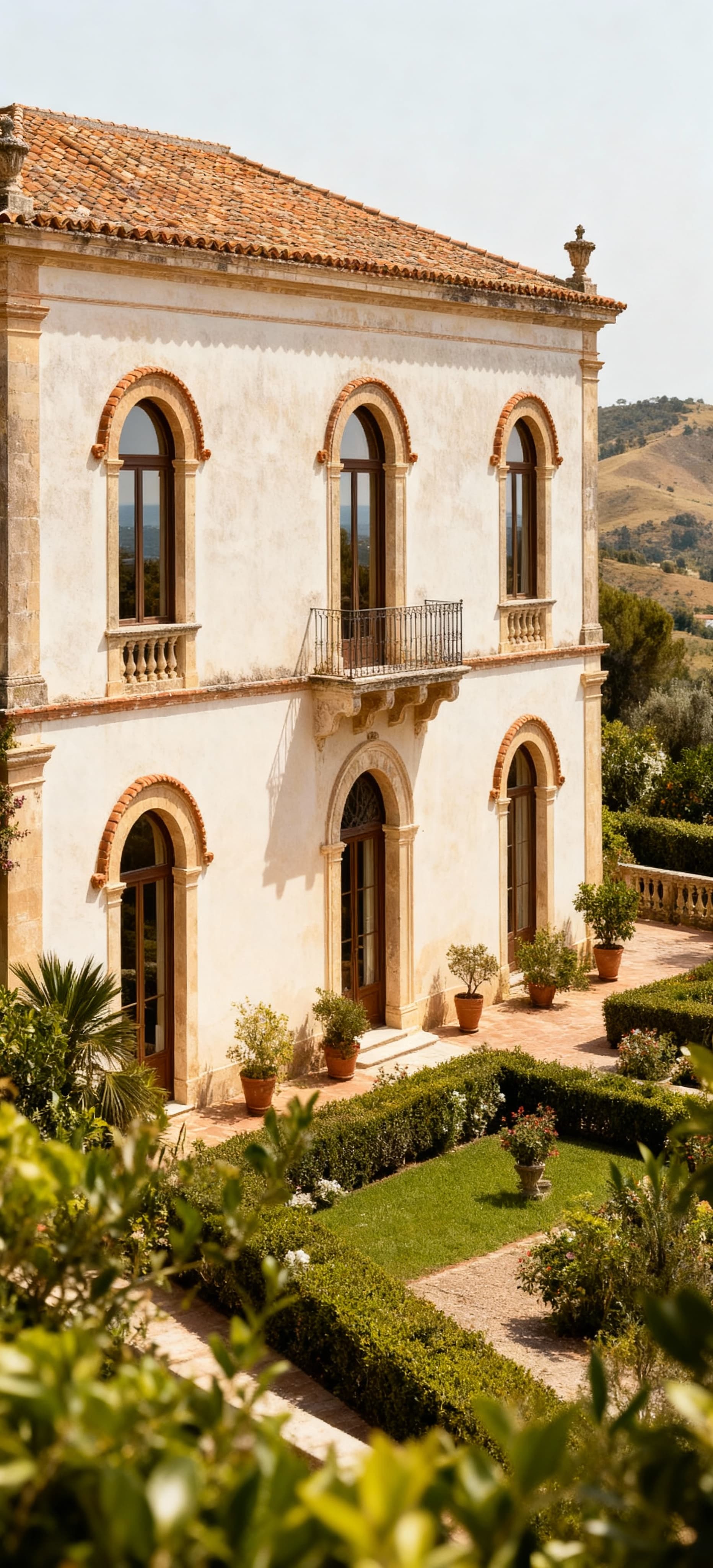 Exclusive villas for sale in Sicily, featuring stunning architecture, lush gardens, and panoramic terraces for upscale living.