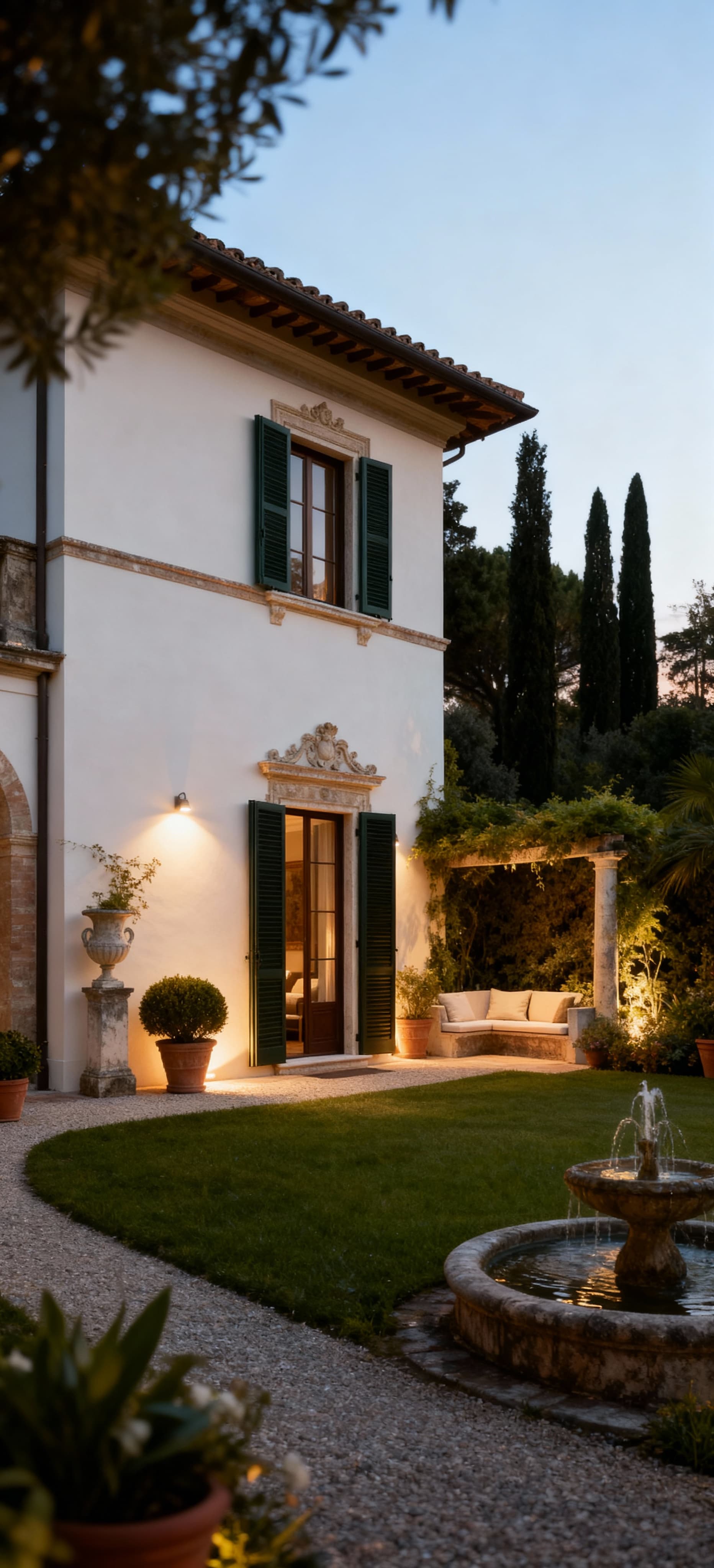 Elegant villa apartments for sale in Tuscany's cities, featuring private gardens and luxurious interiors.