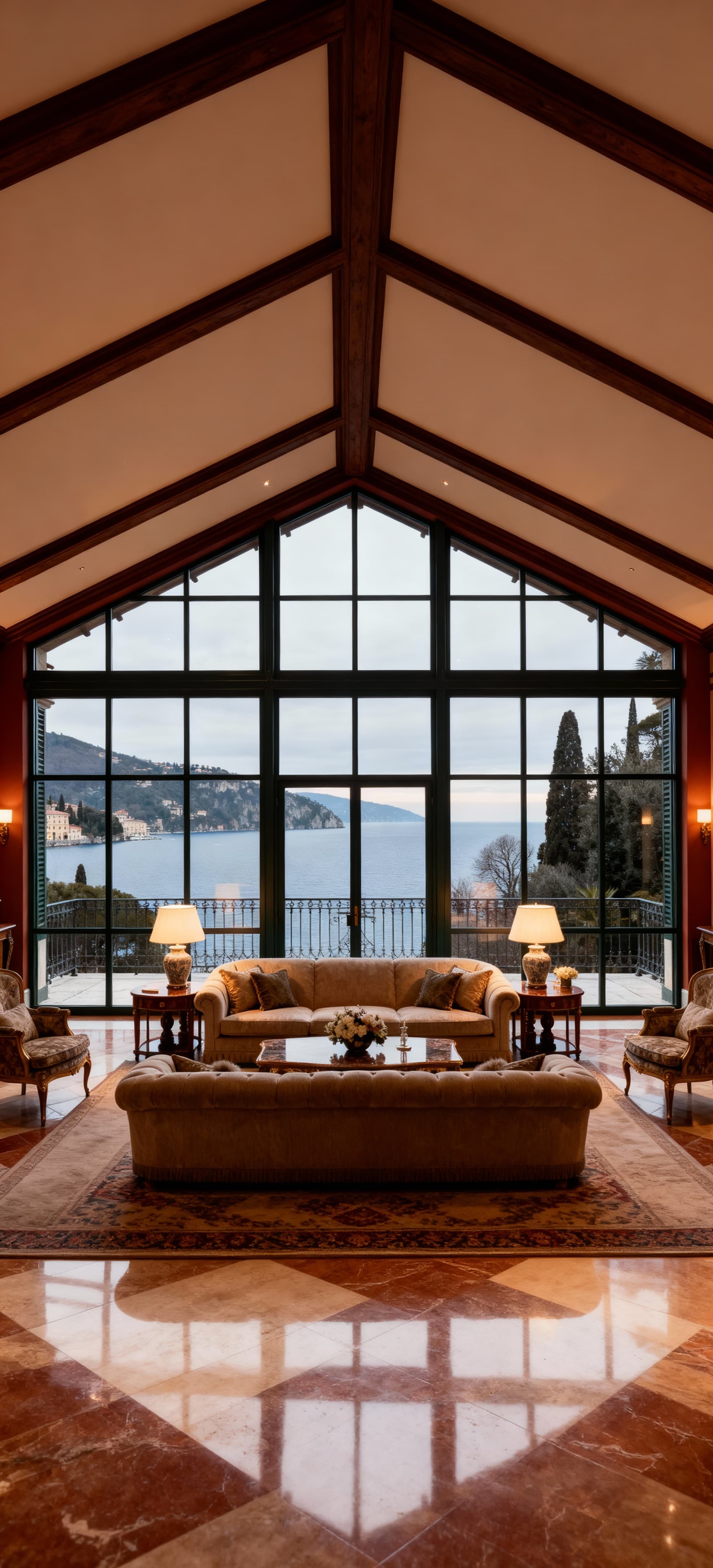 Luxury penthouses for sale in Santa Margherita Ligure, featuring sea views, large windows, and panoramic terraces overlooking Tigullio Gulf.