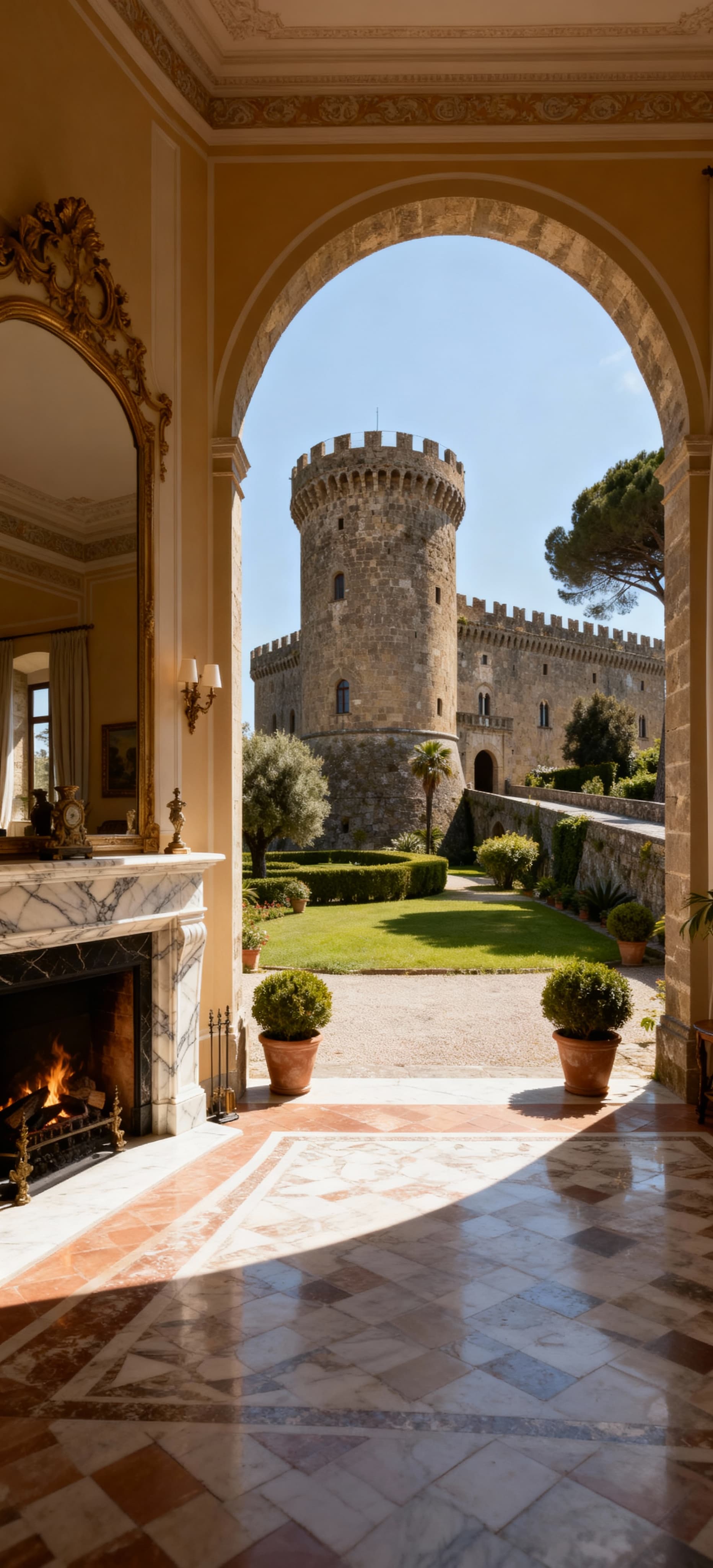 Historic castles for sale in Viterbo's countryside, featuring medieval charm, expansive gardens, and striking architecture.