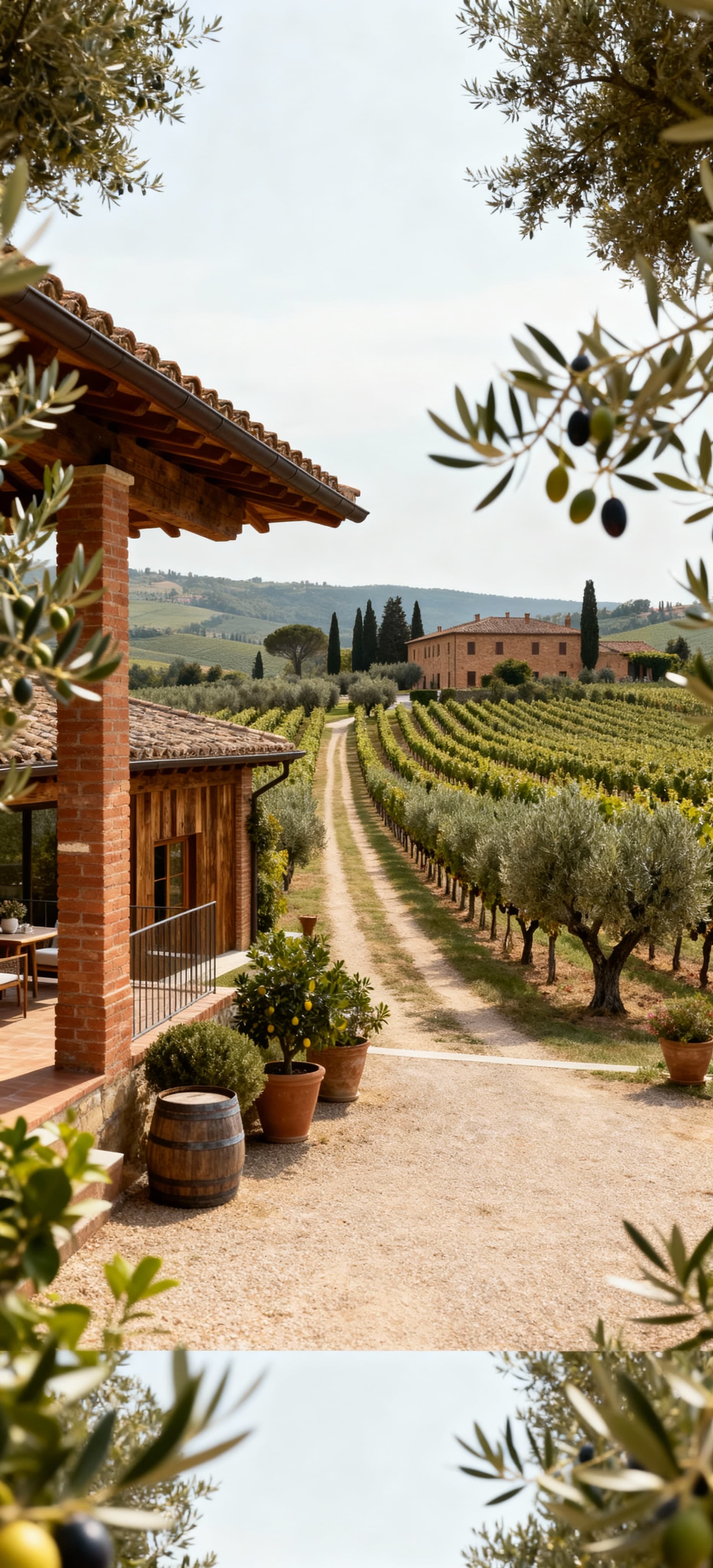 Luxury estates for sale in Fermo, surrounded by vineyards and olive groves, ideal for upscale agricultural or hospitality use.
