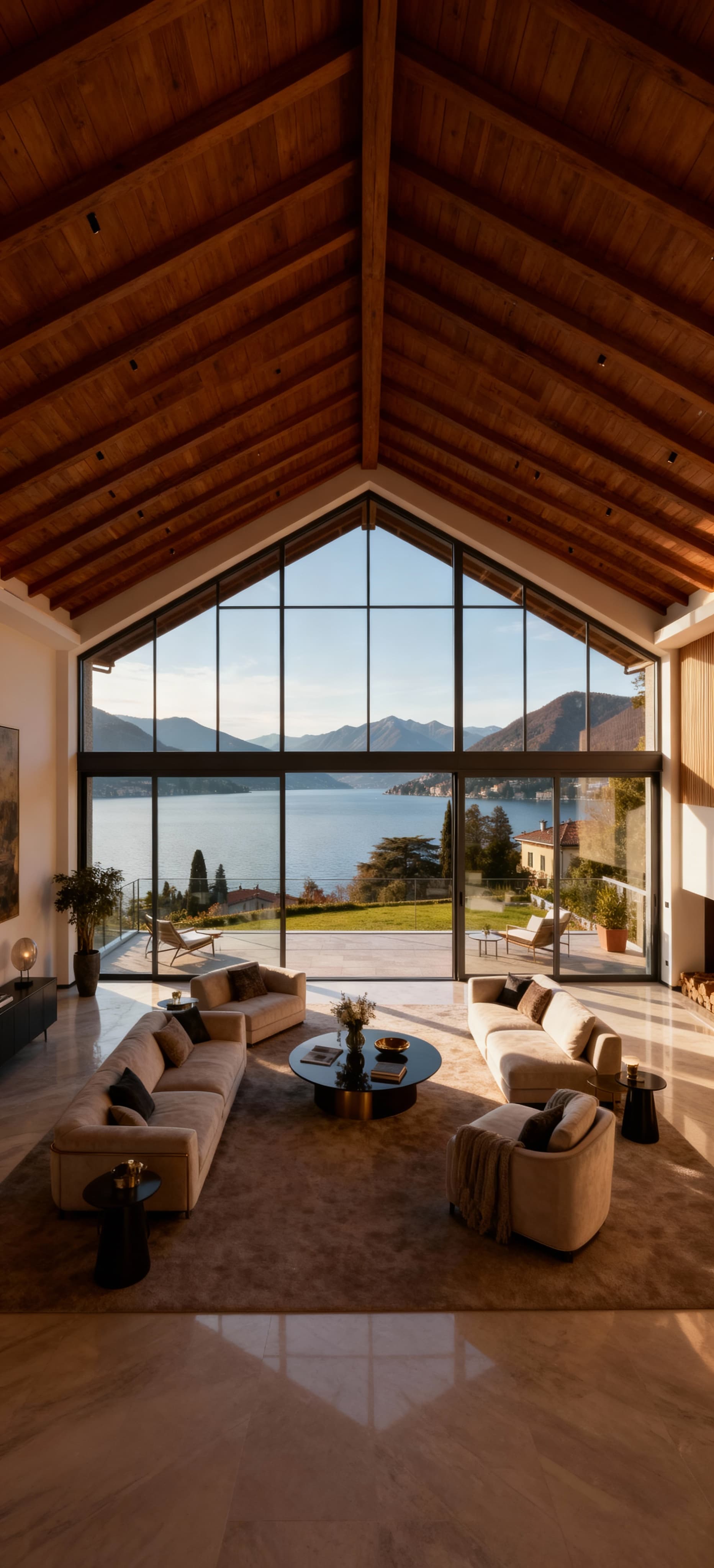 Elegant penthouses for sale in the city area of Lake Maggiore, featuring stunning views, luxury finishes, and panoramic terraces.