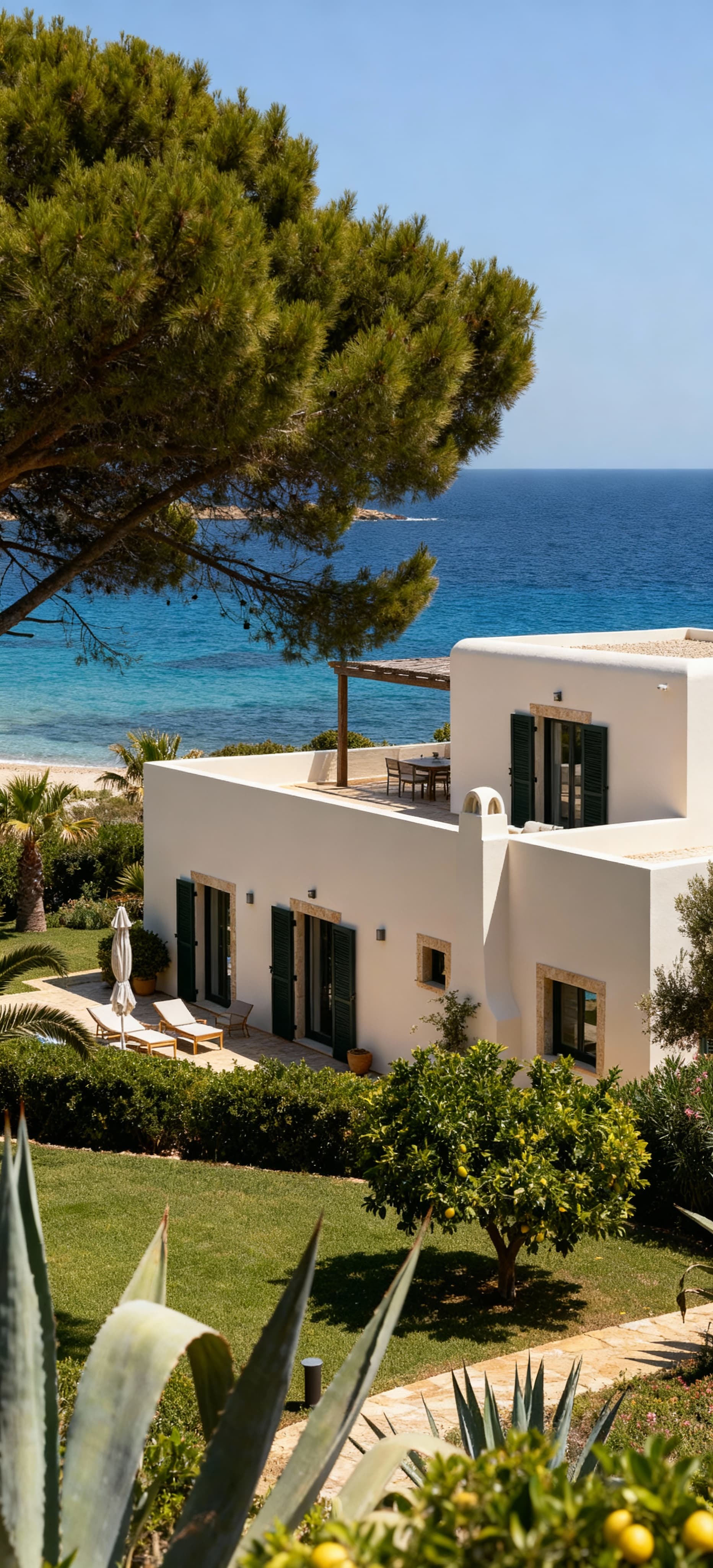 Luxury villas for sale in South Sardinia, showcasing stunning coastal views and serene natural landscapes.