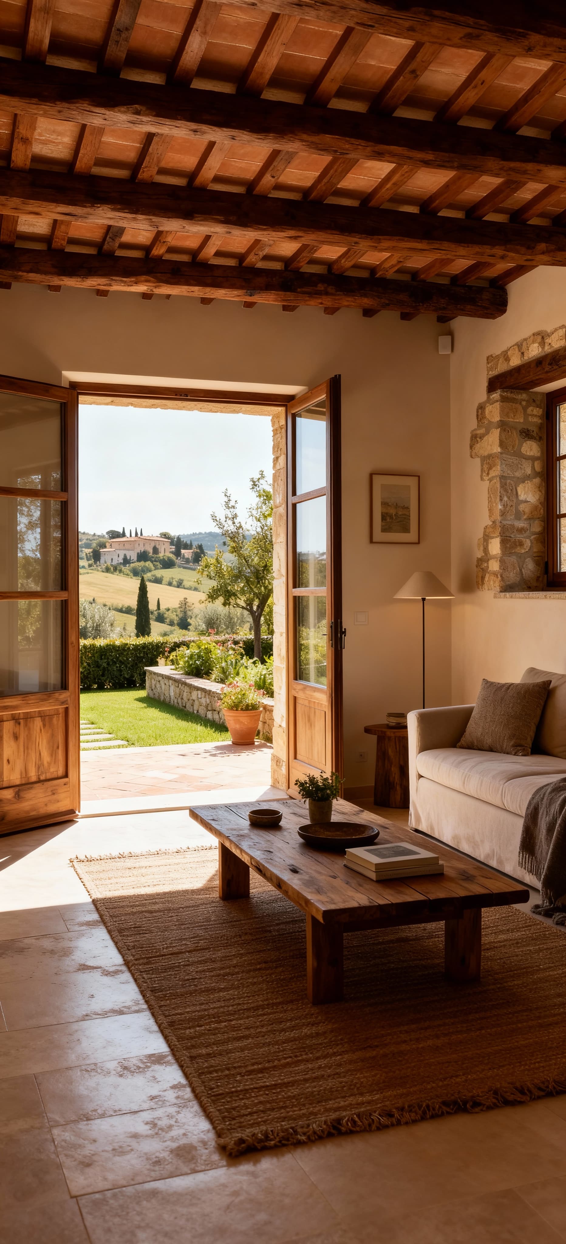 Independent farms for sale in Perugia's countryside, featuring private gardens and tranquil surroundings.
