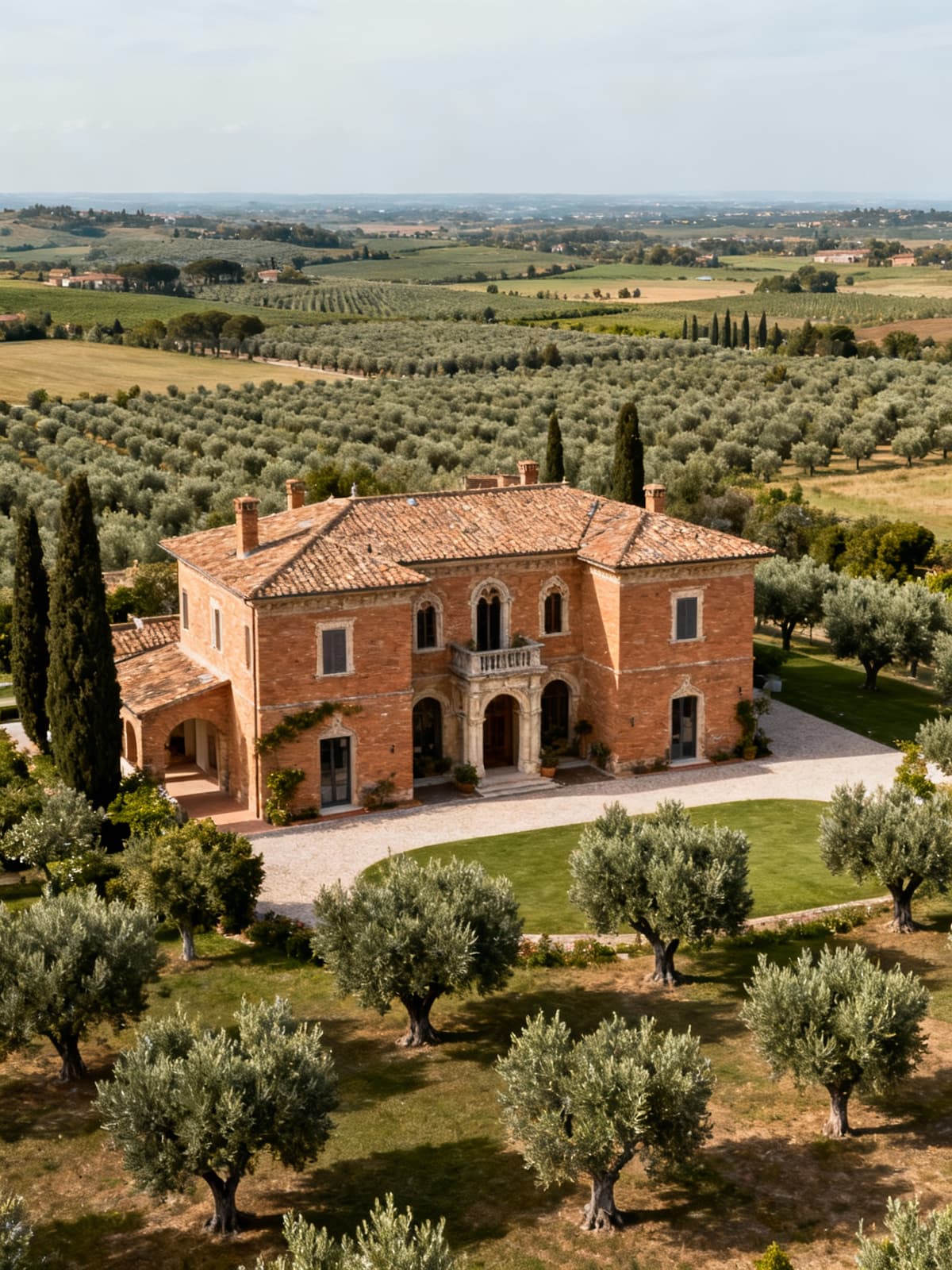Residenze esclusive nella campagna romana, ville storiche circondate da uliveti e natura rigogliosa.