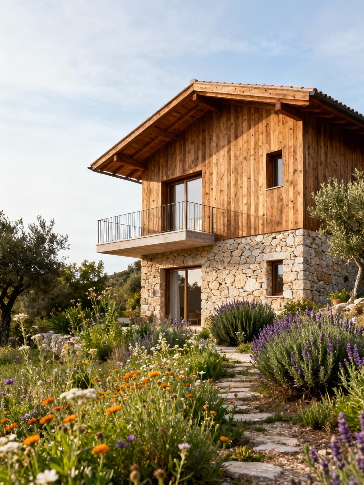 Villa esclusiva nella natura incontaminata della Calabria cosentina, con materiali naturali e paesaggio idilliaco.