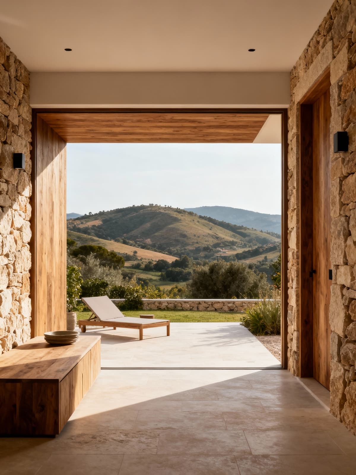 Exclusive townhouses in Sassari blending Sardinian tradition with modern elegance, featuring natural stone and wood materials.