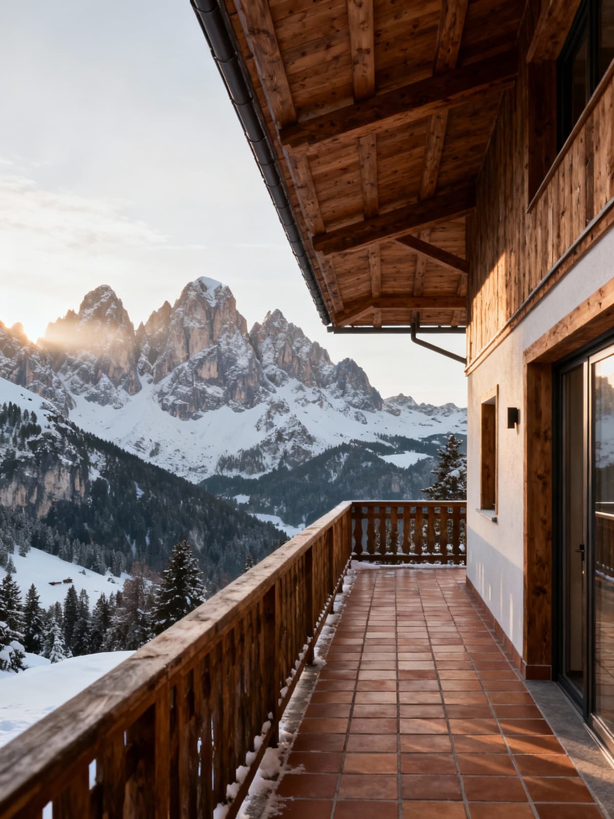 Case indipendenti di lusso in Laguna Veneta con vista sulle Dolomiti, atmosfera serena e materiali naturali.