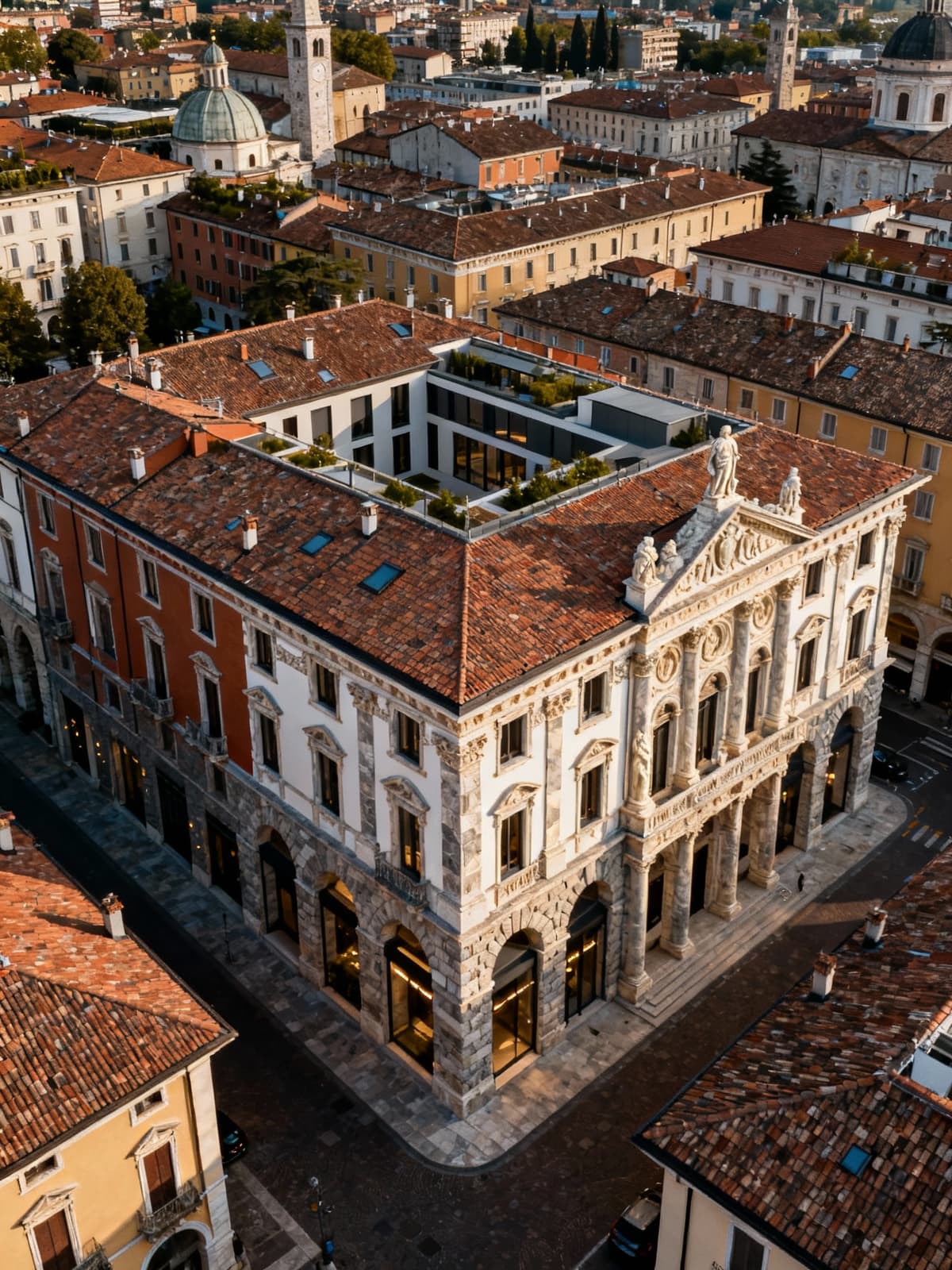 Stunning historical buildings in Brescia blend Renaissance art with contemporary culture in a vibrant urban setting.
