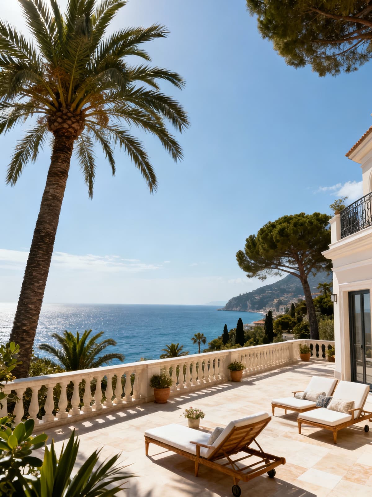 Luxury penthouses with sea views in the famous Riviera delle Palme, showcasing elegant interiors and exclusive terraces.