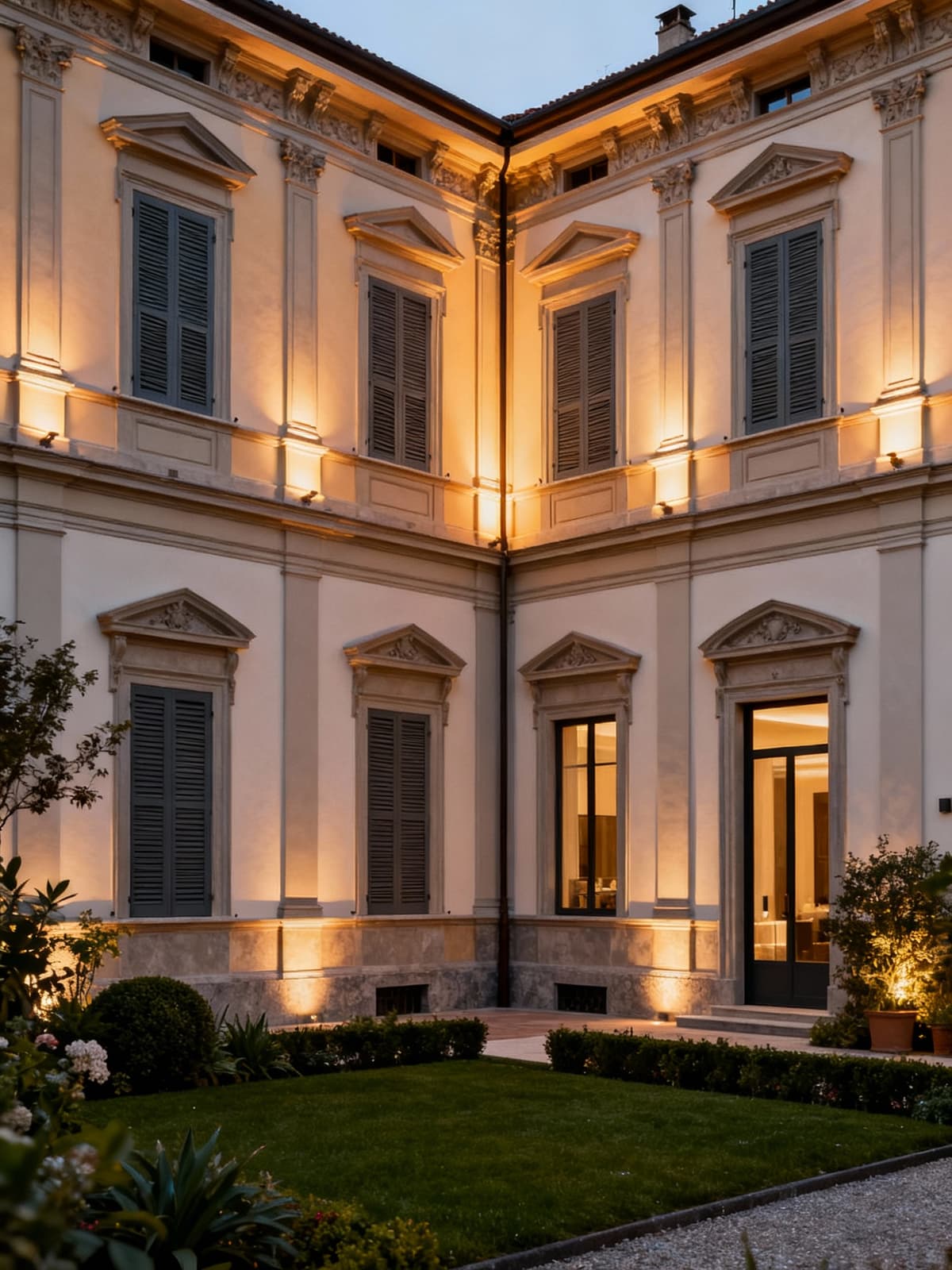 Prestigious semi-detached homes set in the historic heart of Turin, featuring elegant finishes and serene gardens.