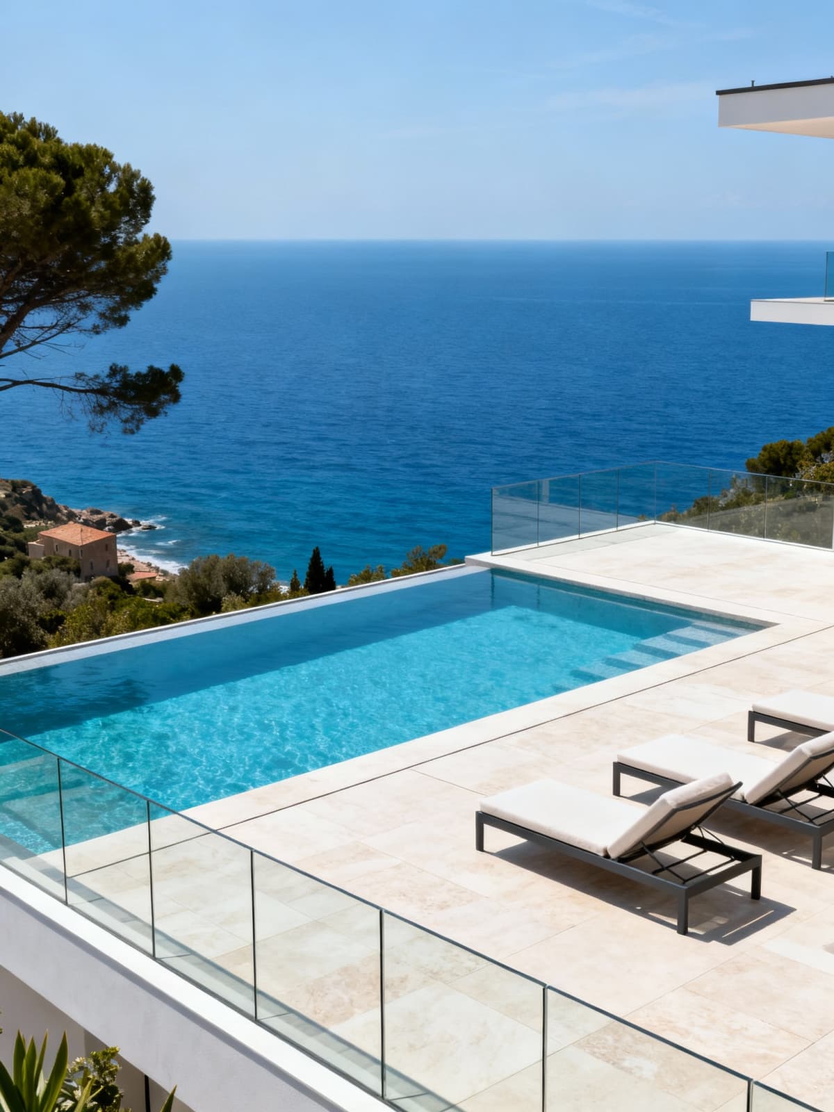 Exclusive sea-view penthouse on the Tuscan coast, featuring spacious terraces, high-quality materials, and contemporary design.