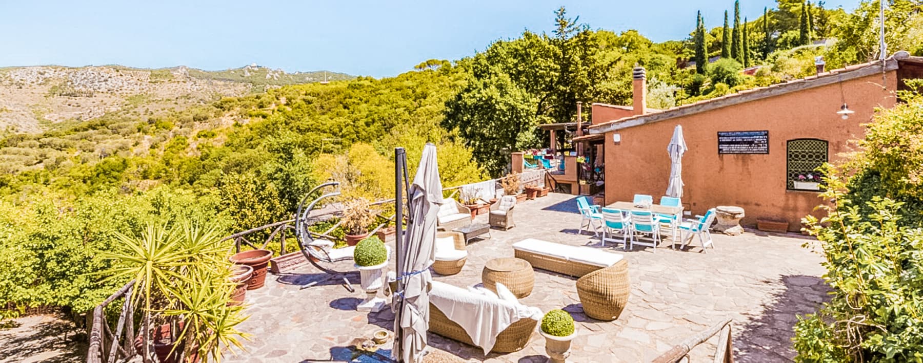 Villa panoramica con vista mare a Monte Argentario