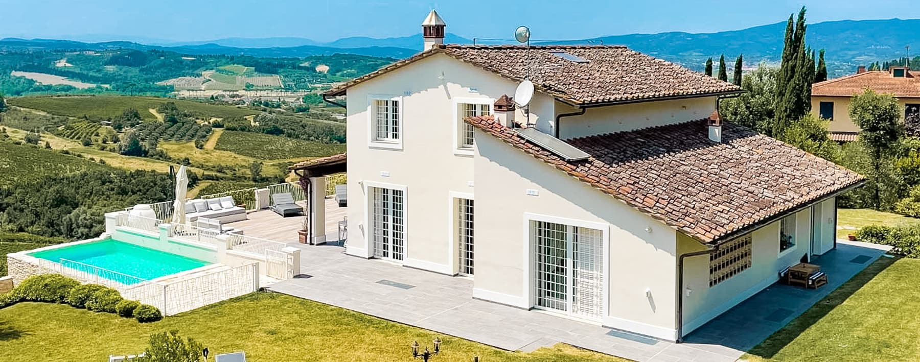 Villa con piscina panoramica in Toscana, a San Miniato