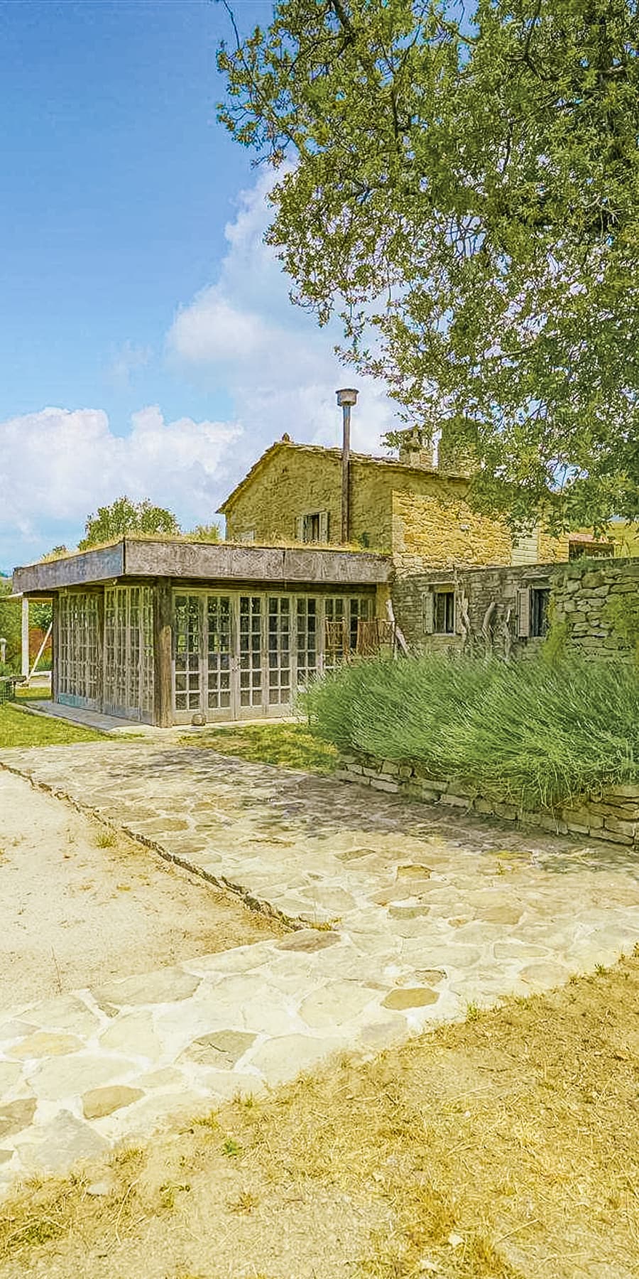 Villa nelle colline toscane di Arezzo, vista panoramica