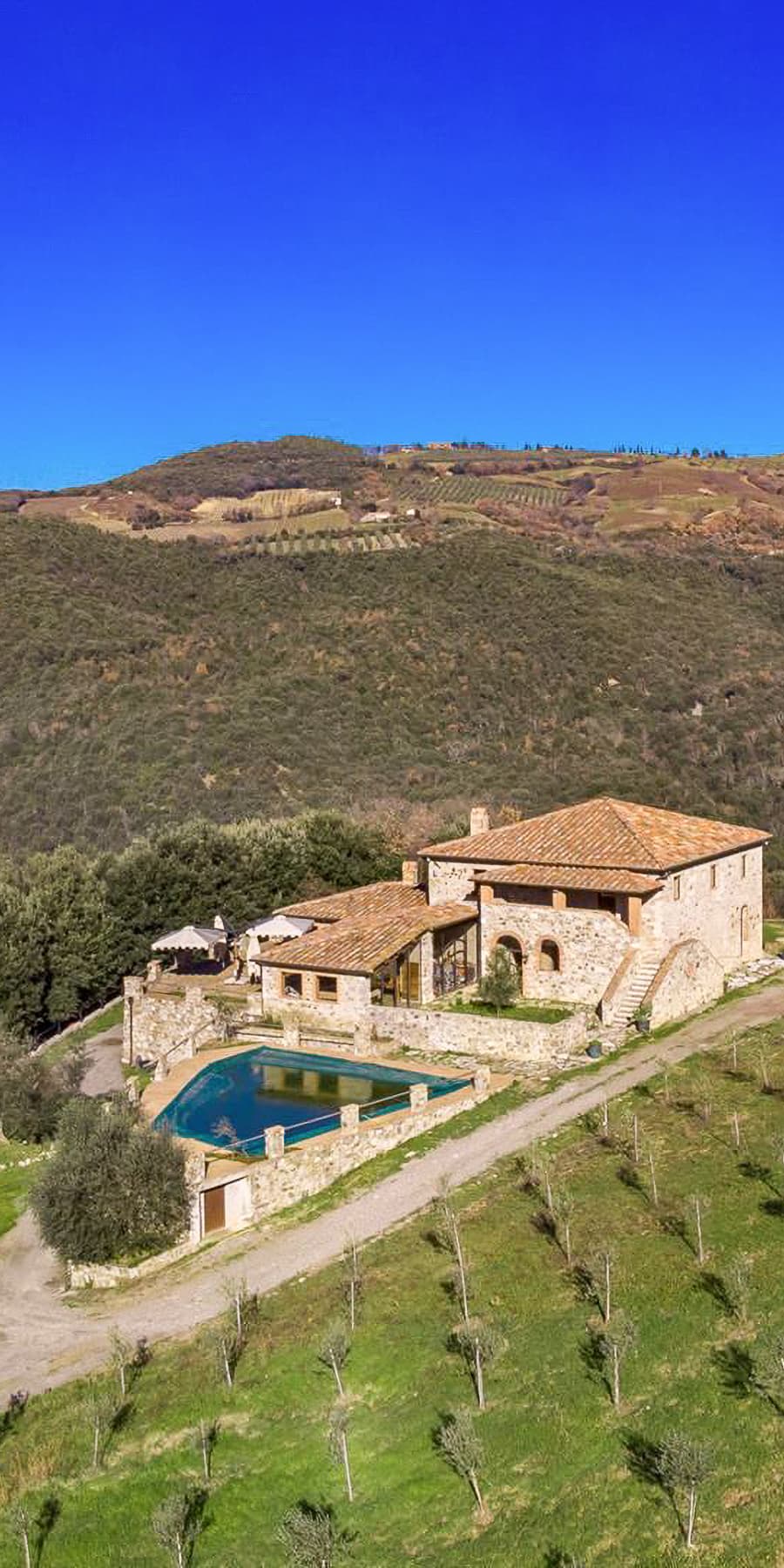Casale panoramico in Val d'Orcia, Toscana