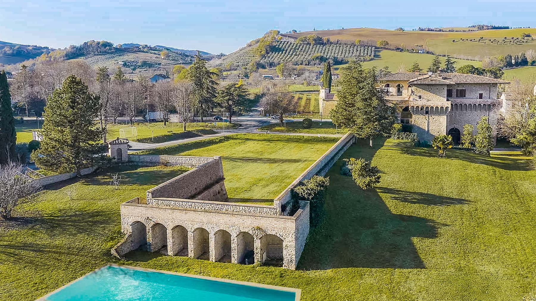 Castello storico a Castrocaro Terme, Romagna Toscana