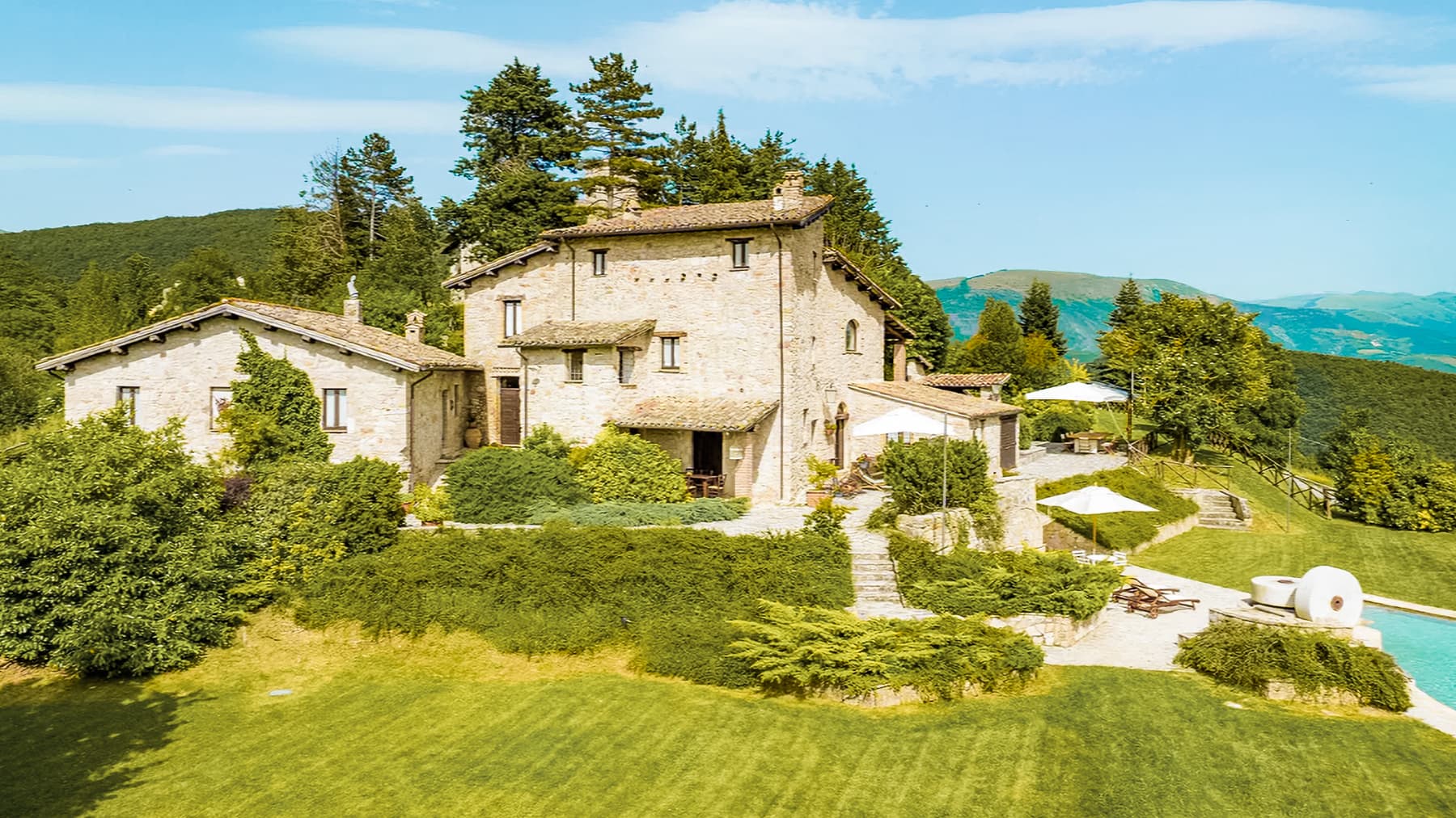 Villa storica con parco e piscina a Preci, Umbria