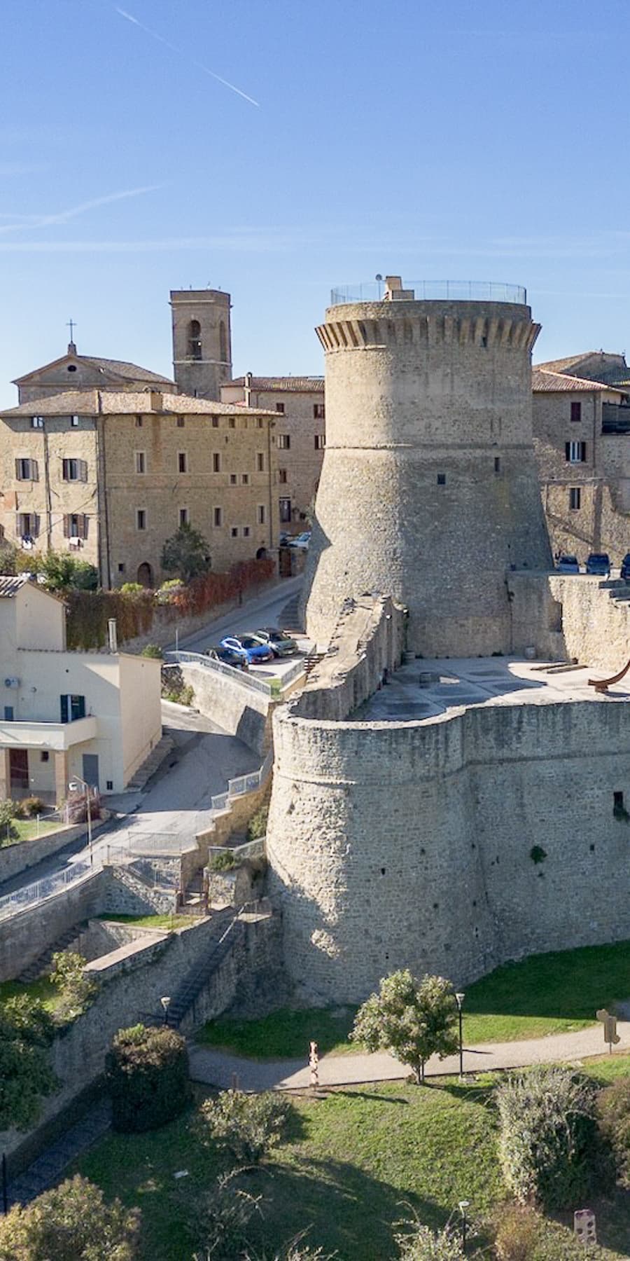 Palazzo storico nel borgo di Gualdo Cattaneo, Umbria