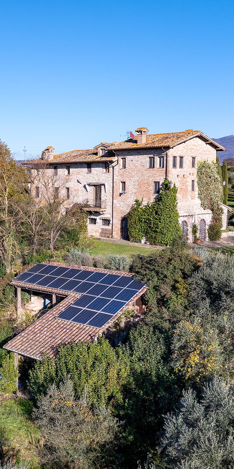 Casale storico con vista su Todi, Umbria