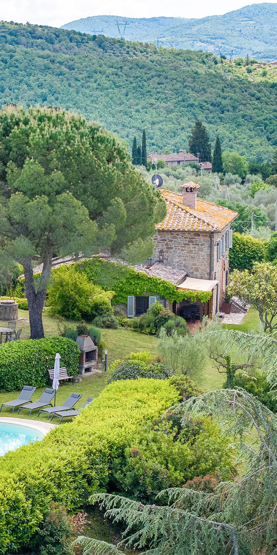 Casale in pietra con piscina a Panicale, Umbria