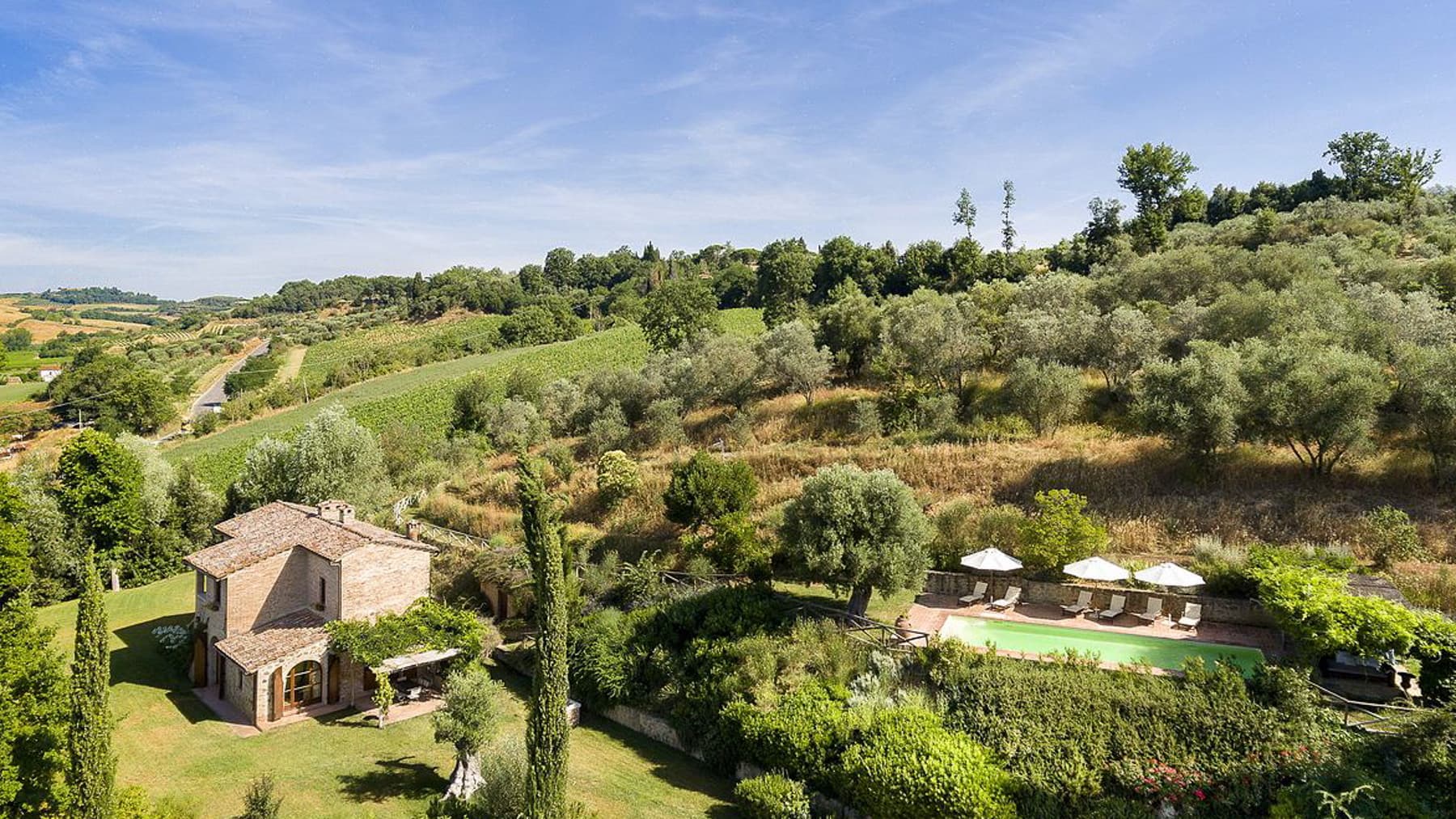 Casale con piscina nella Toscana, Gracciano, 140 mq