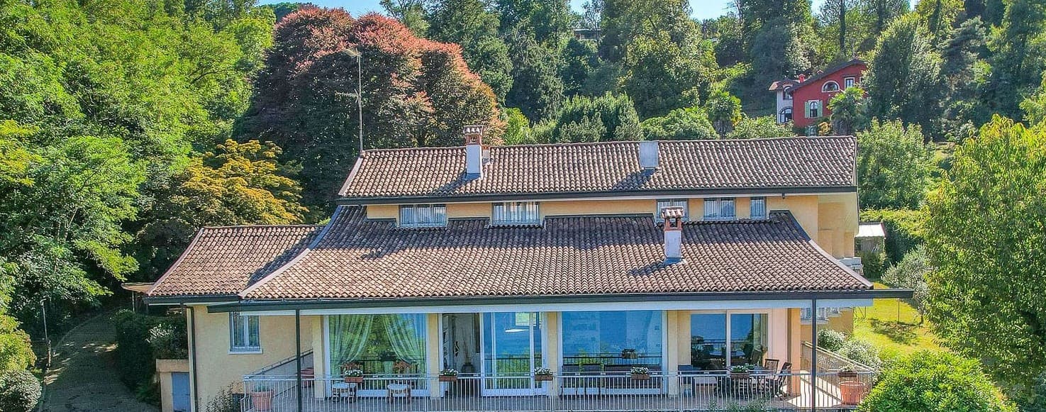 Villa panoramica a Meina, vista Lago Maggiore