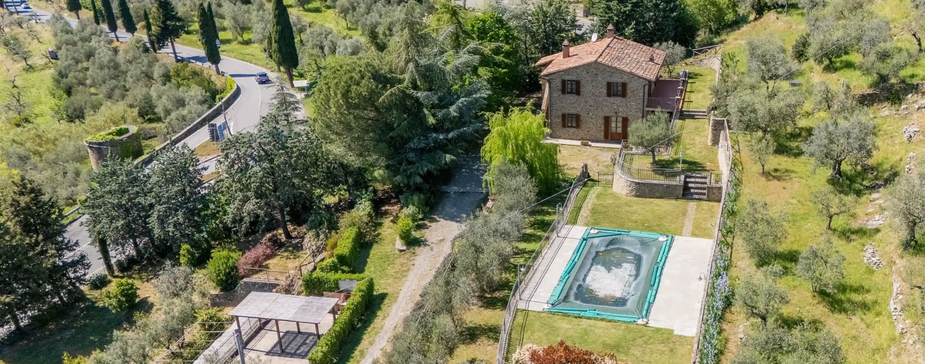 Villa con piscina e uliveto a Cortona, Toscana
