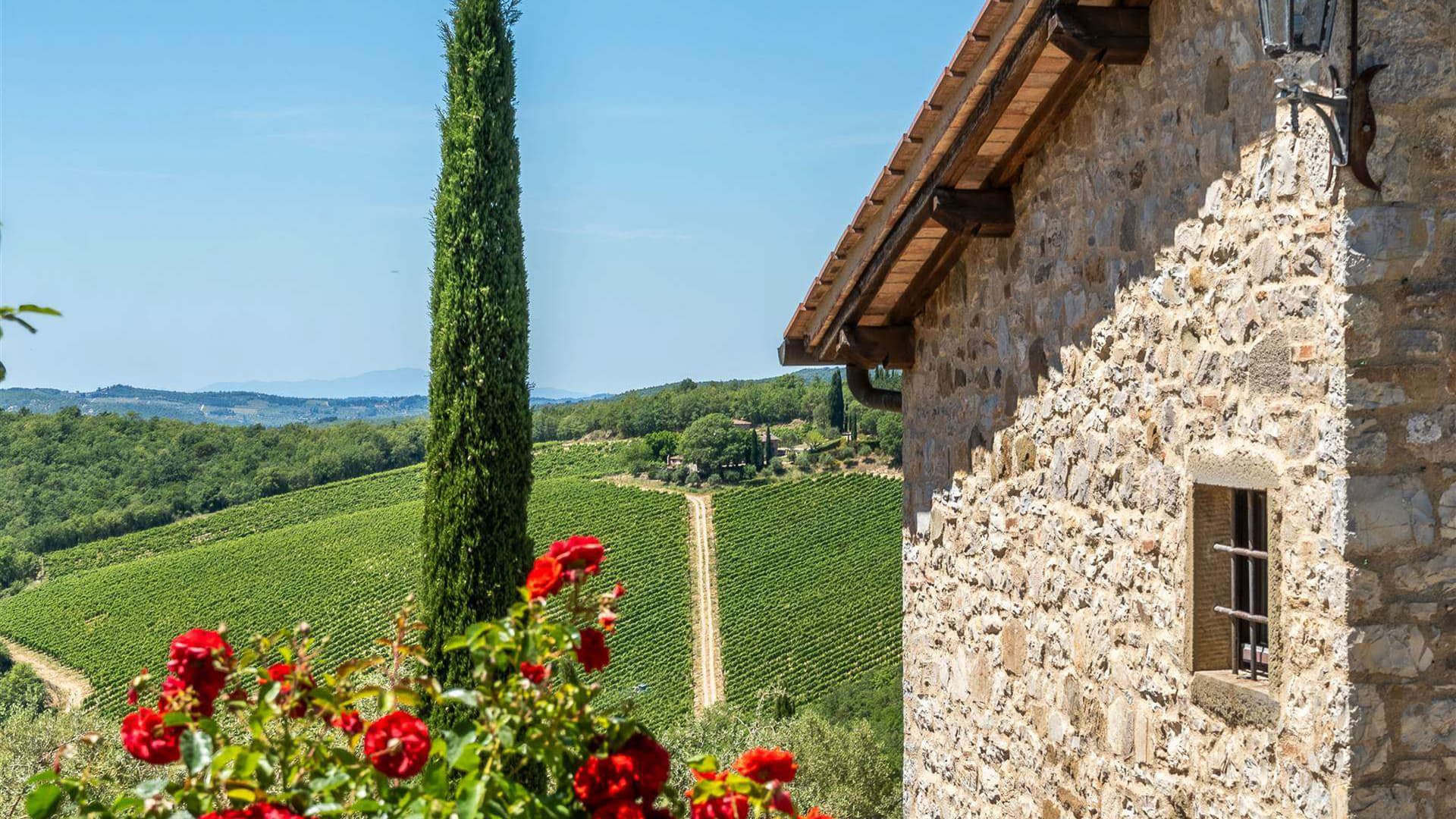 Gaiole in Chianti, Residenza con vista panoramica