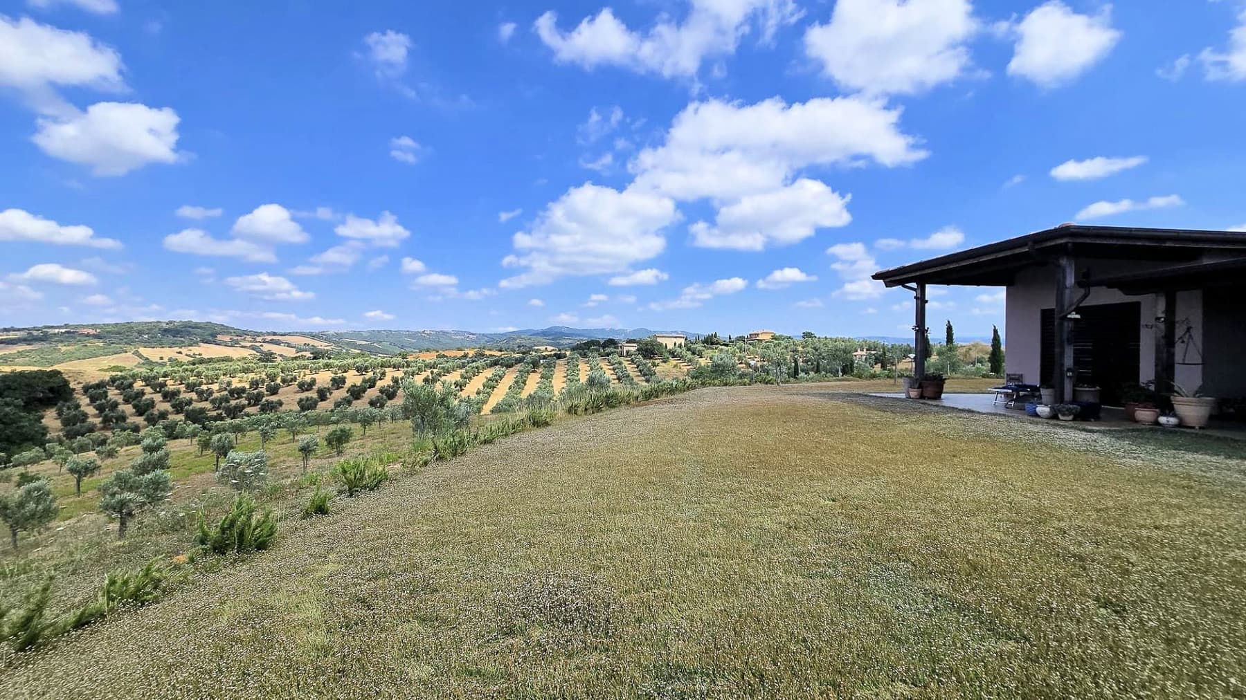 Villa contemporanea con ampio giardino a Magliano in Toscana