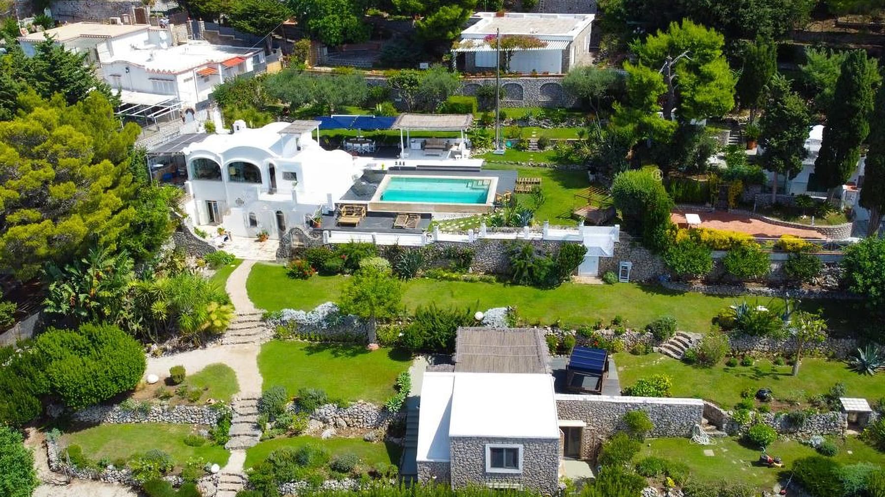 Villa esclusiva ad Anacapri, vista mare e piscina