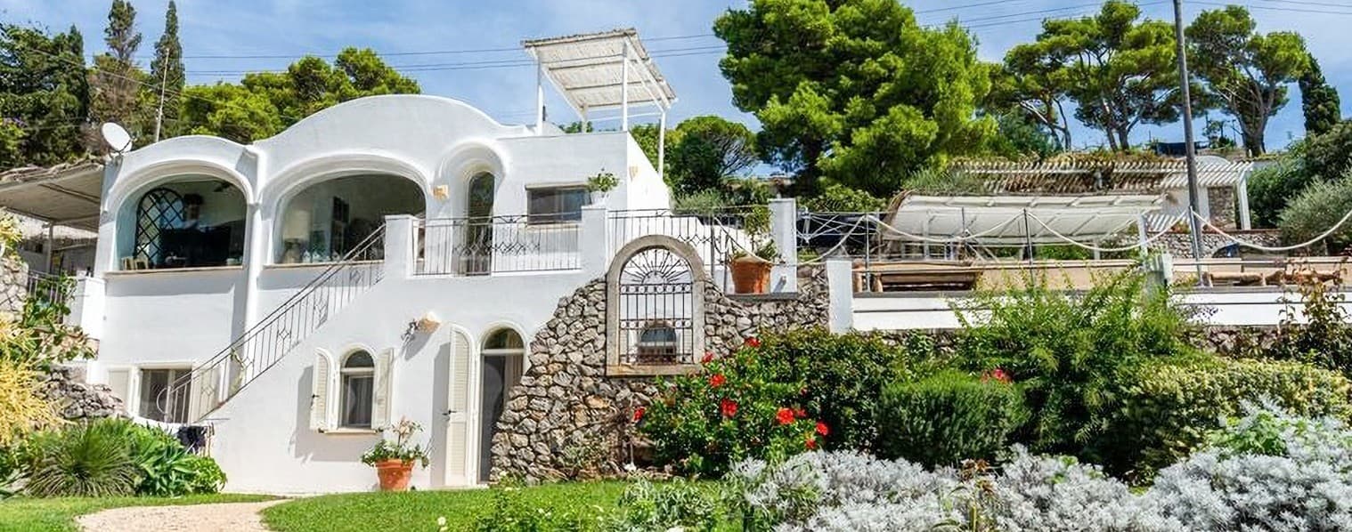 Villa esclusiva ad Anacapri, vista mare e piscina