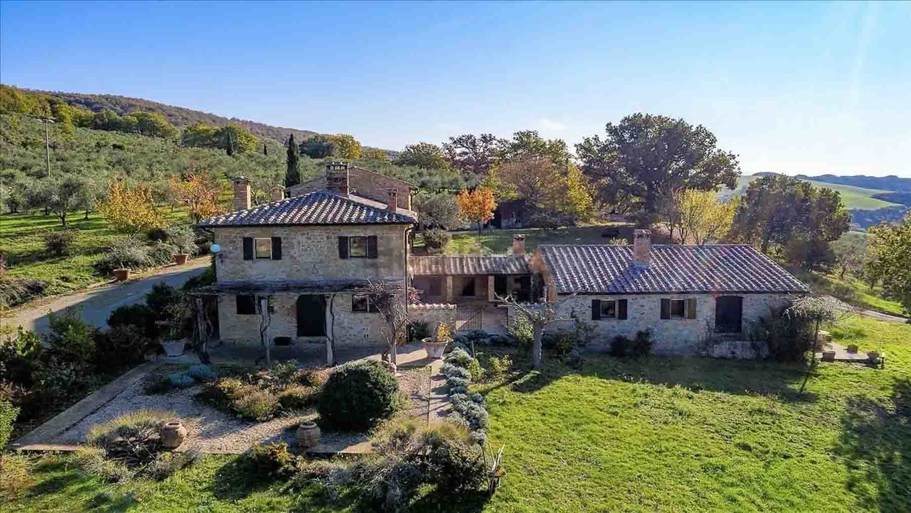 Casale unico in Val d'Orcia, panorama da sogno
