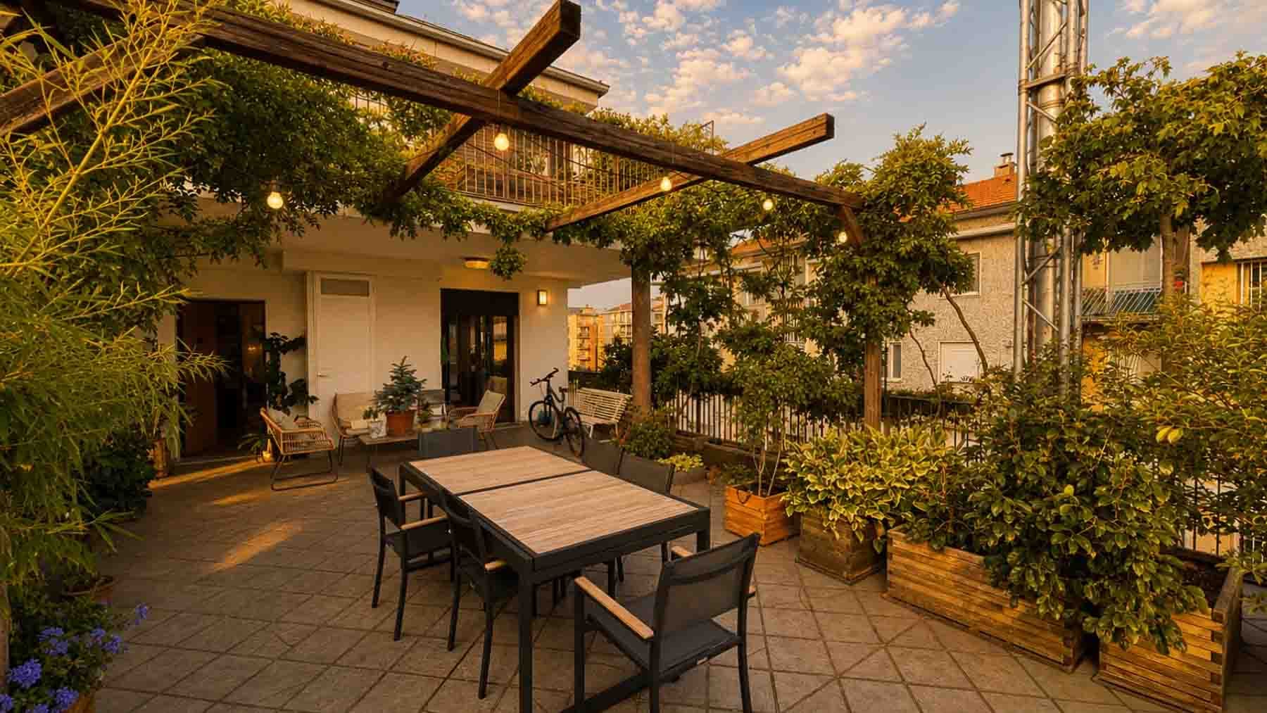 Attico esclusivo a Milano con giardino pensile
