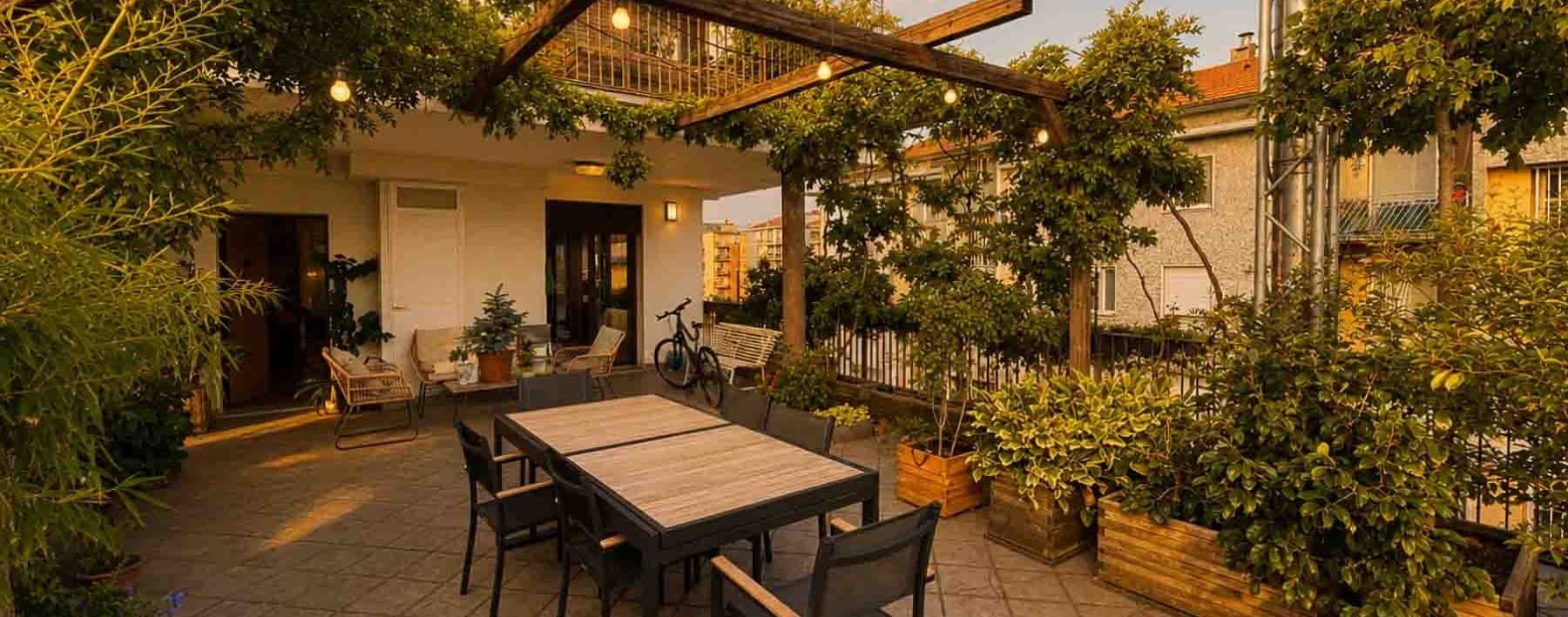 Attico esclusivo a Milano con giardino pensile