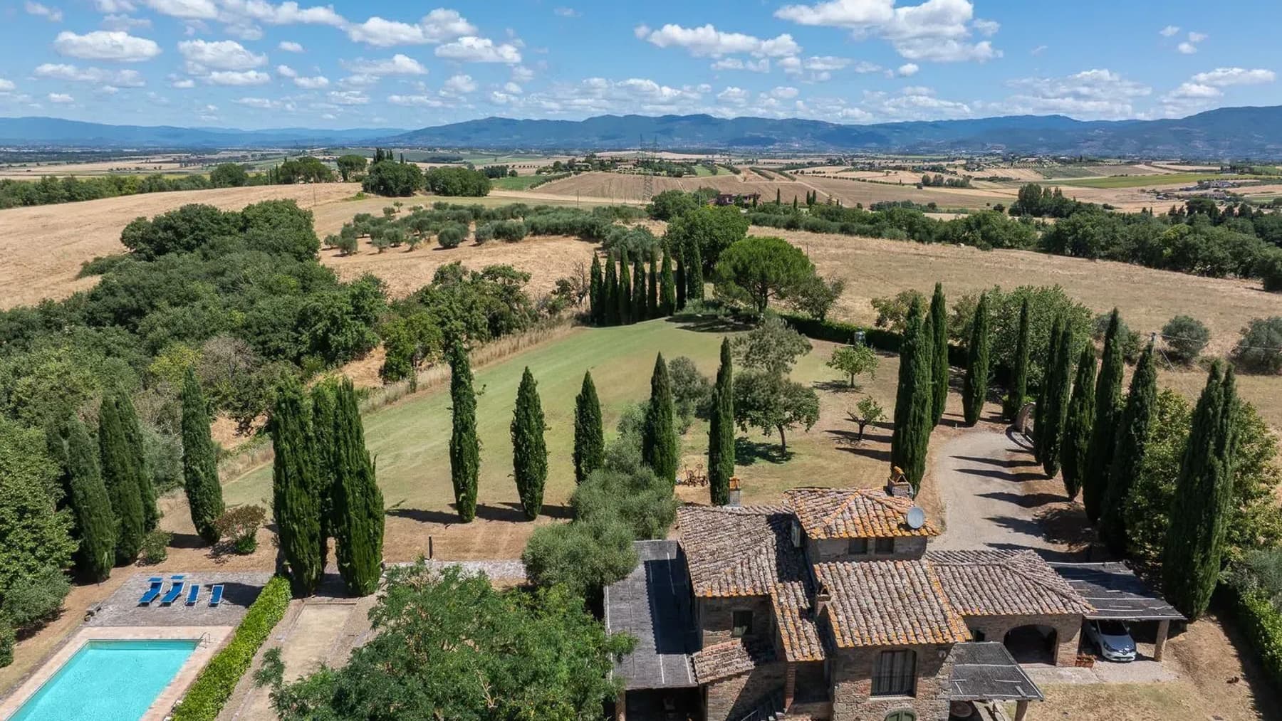 Casale di charme con piscina a Cortona, Toscana