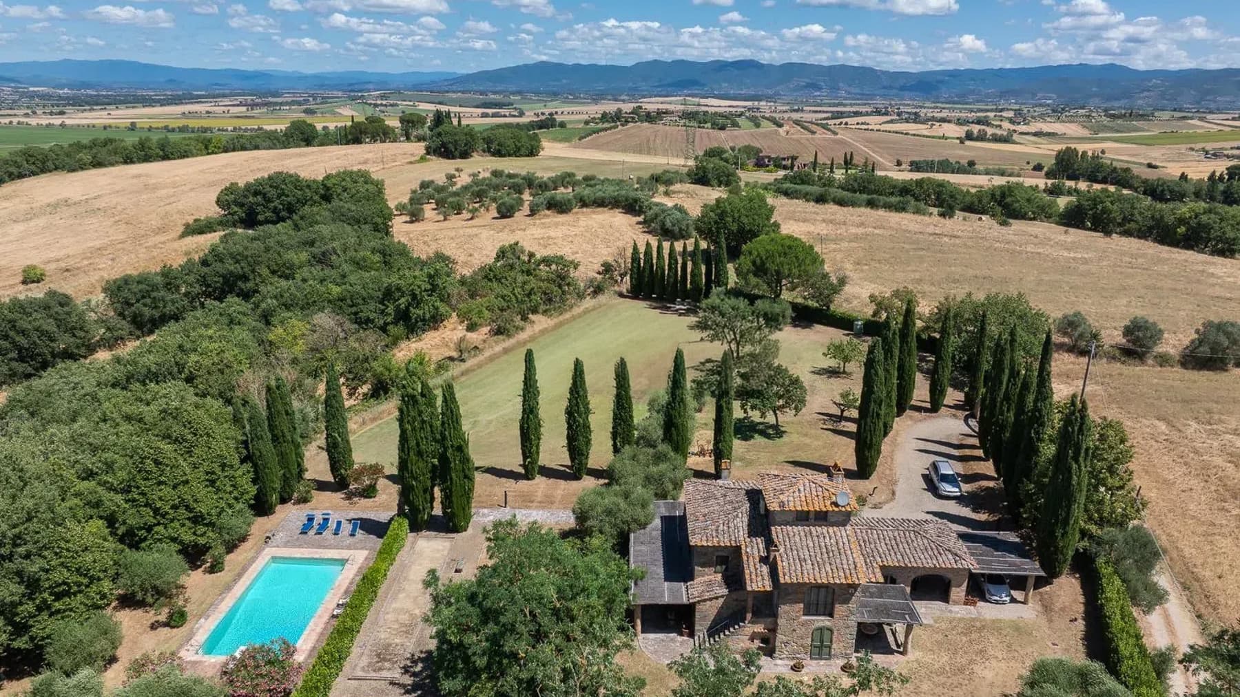 Casale di charme con piscina a Cortona, Toscana