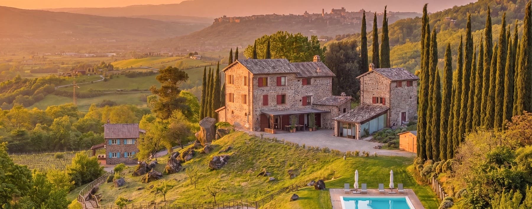Casale con vista sul Duomo di Orvieto, Umbria