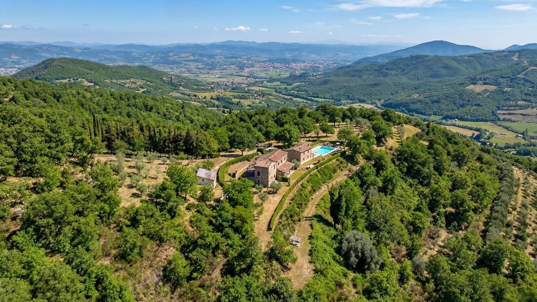 Casale panoramico nelle colline umbre di Umbertide