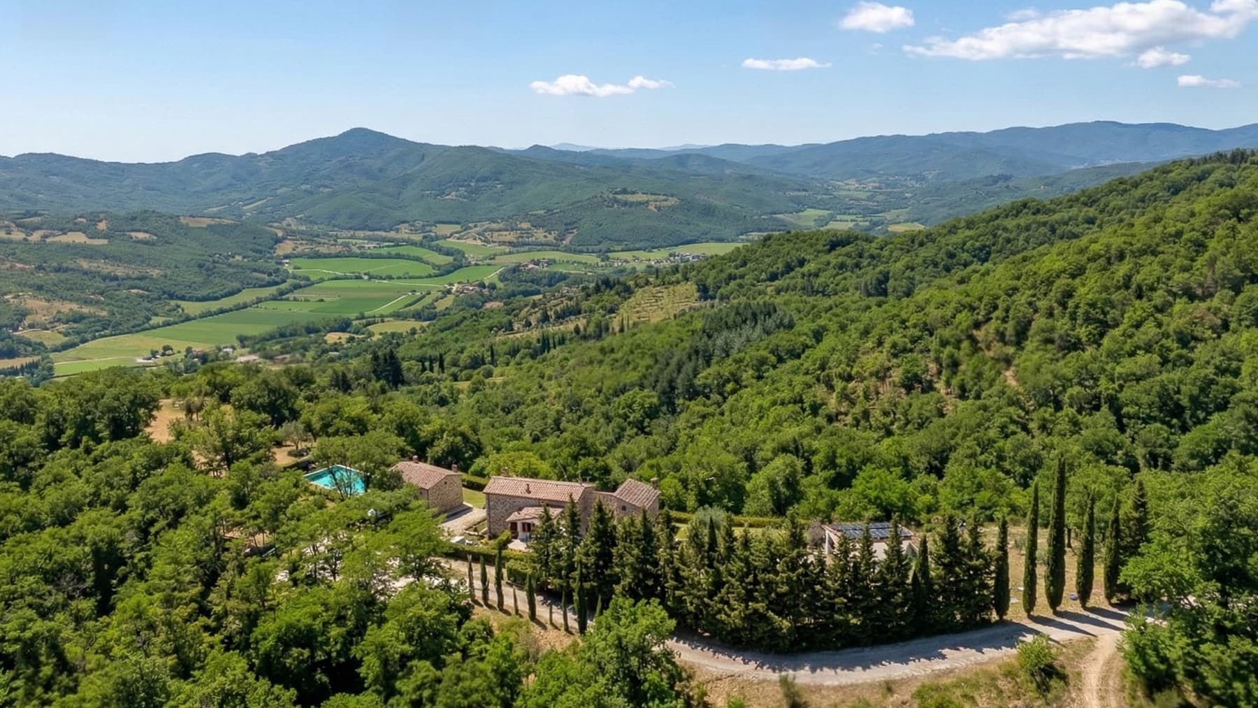 Casale panoramico nelle colline umbre di Umbertide