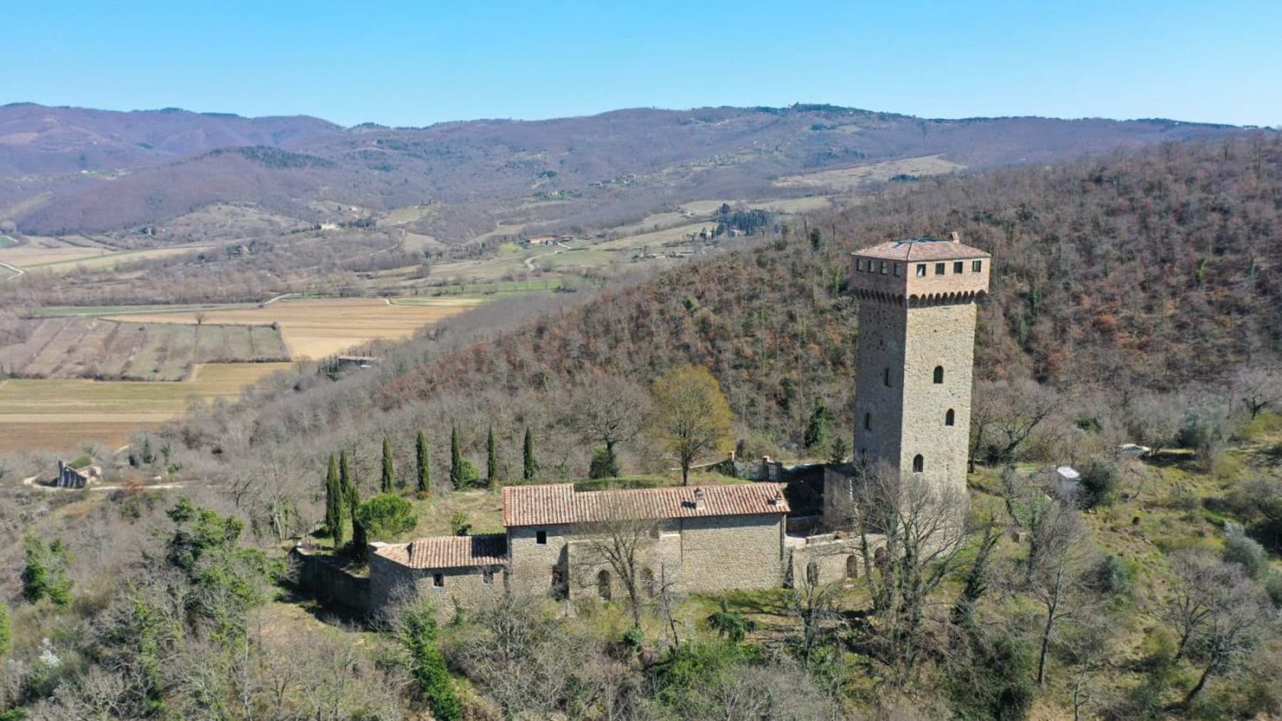 Edificio storico a Perugia nella valle umbra