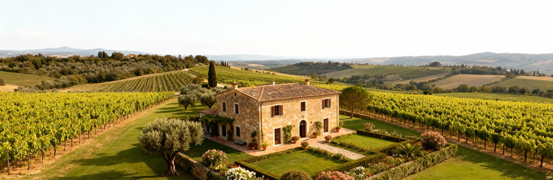 Luxurious properties for sale in Siena, Tuscany, featuring stunning countryside views, vineyards, and historic architecture.